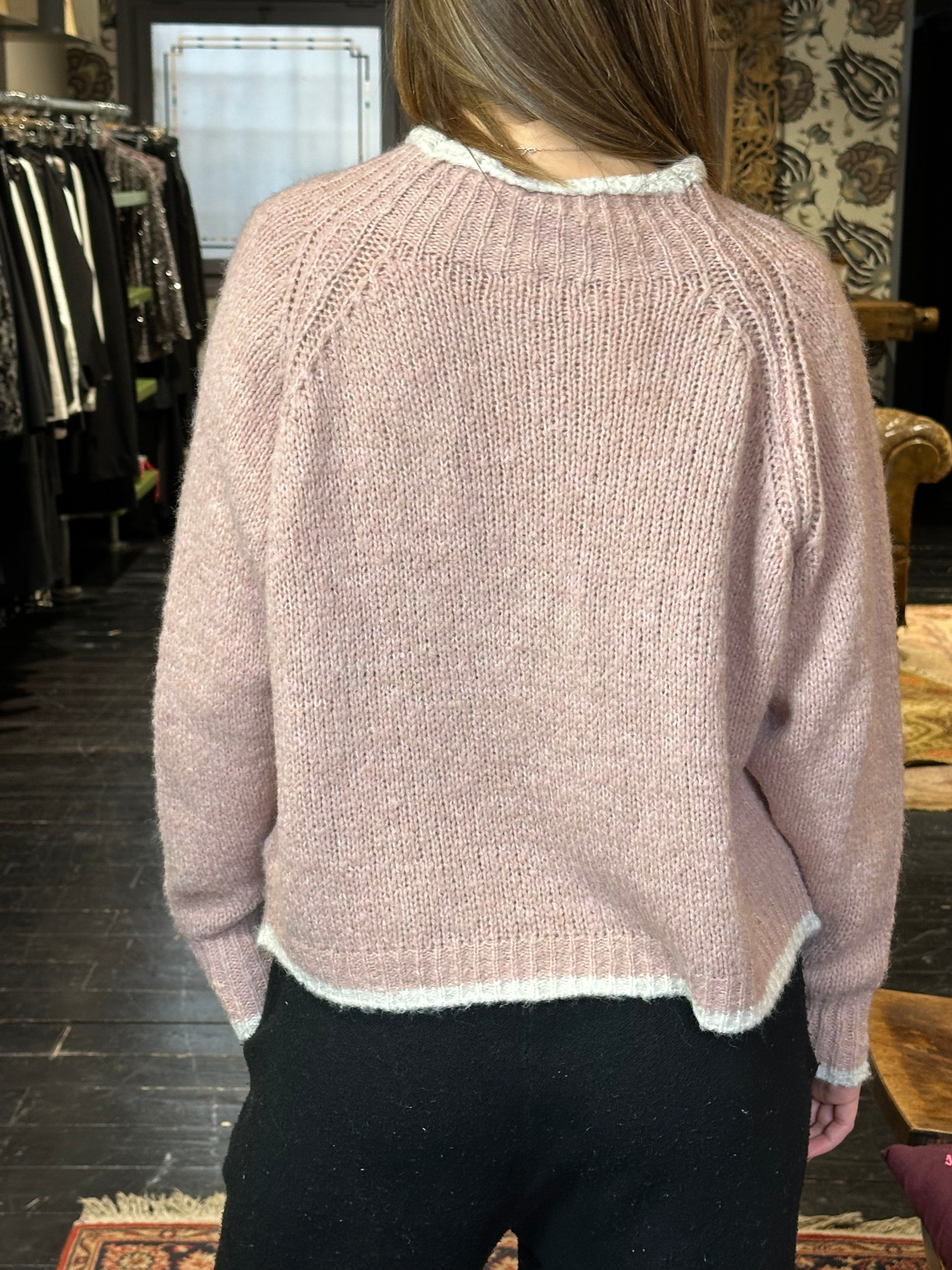 Lupetto Profilo a Contrasto Rosa _ MI.LE.for soku