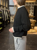 Lupetto Profilo a Contrasto Nero _ MI.LE.for soku