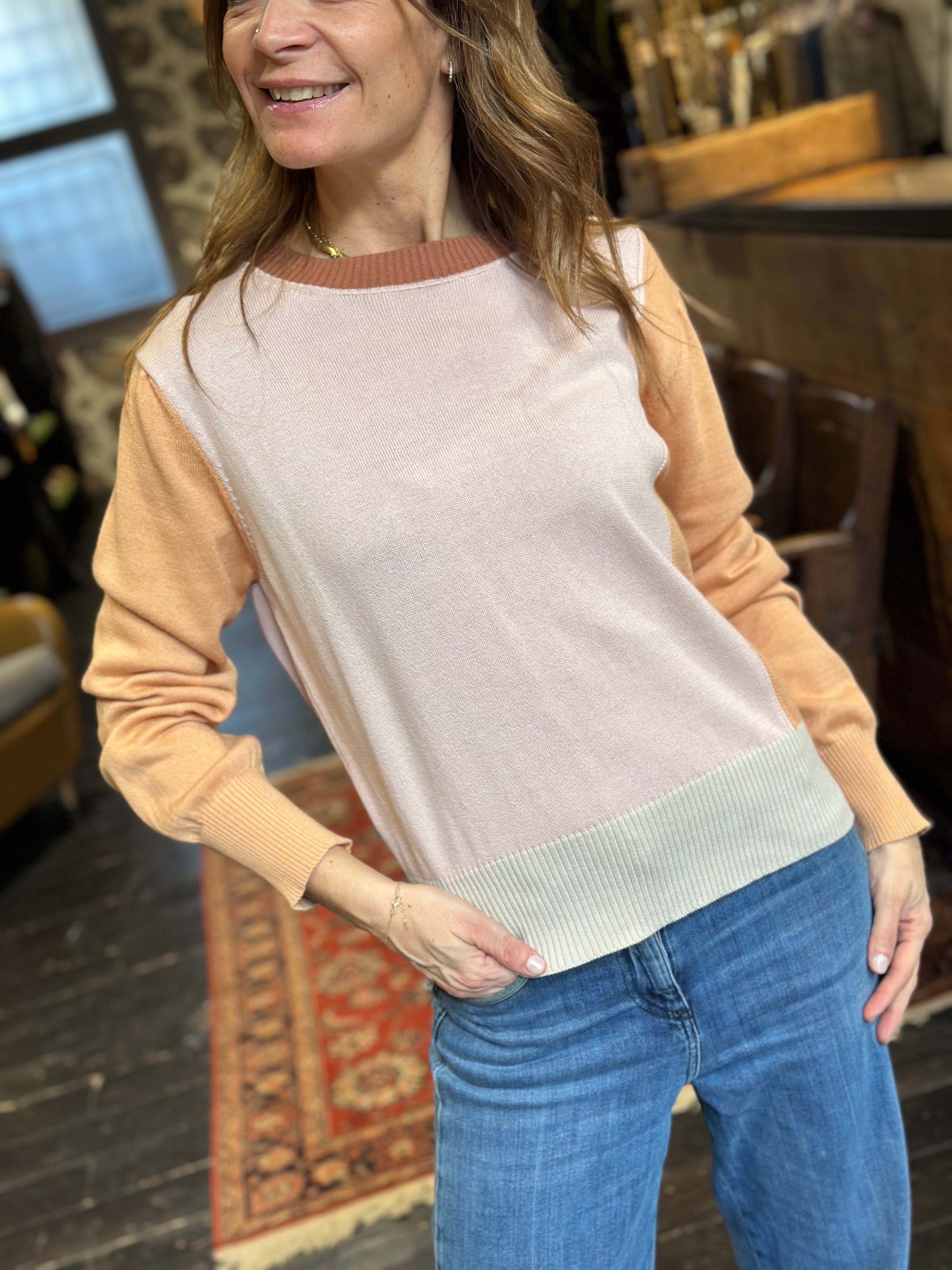 Maglia Color-Block Rosa _ MI.LE. for soku