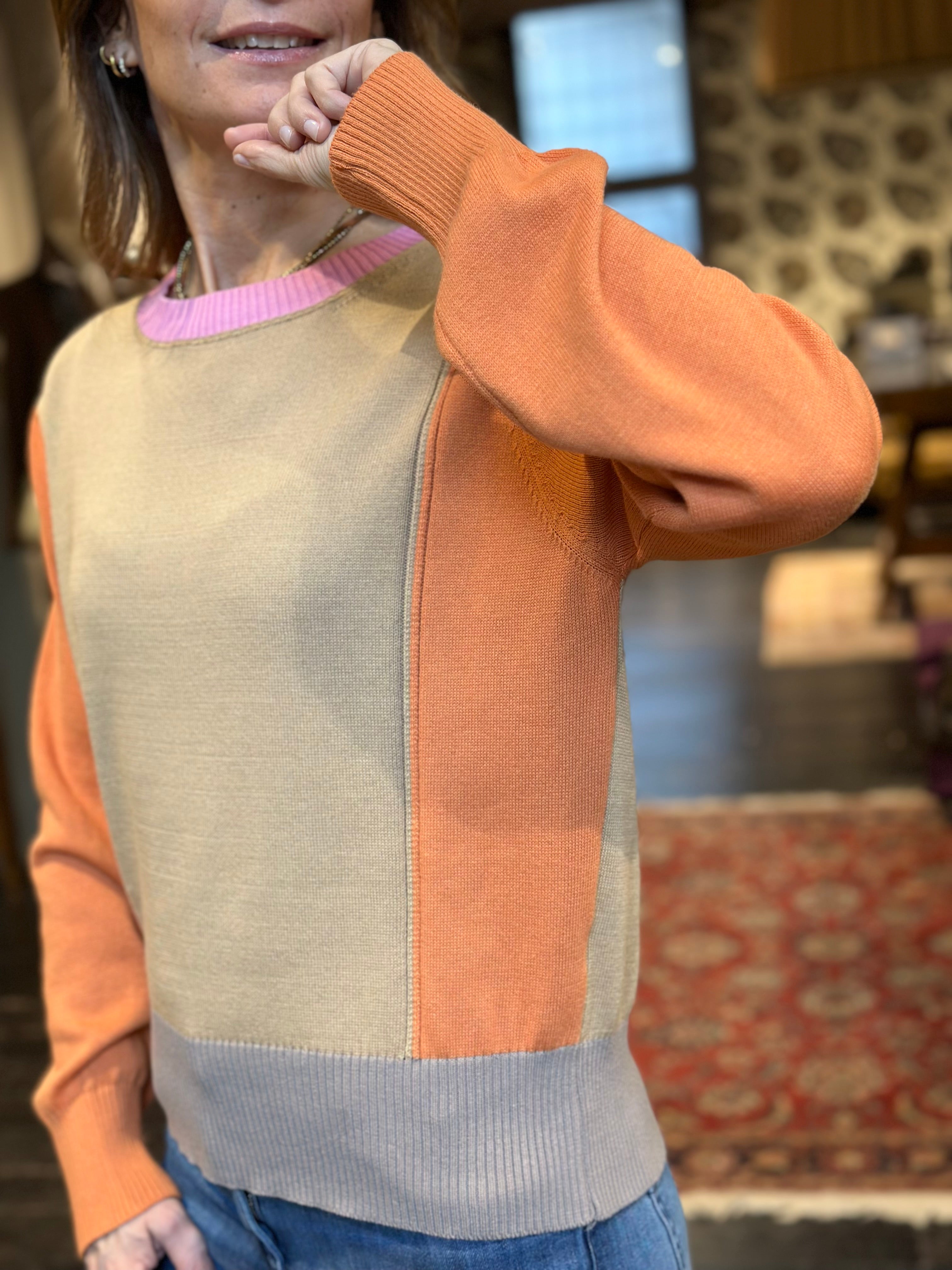 Maglia Color - Block Camel _ MI.LE.for soku