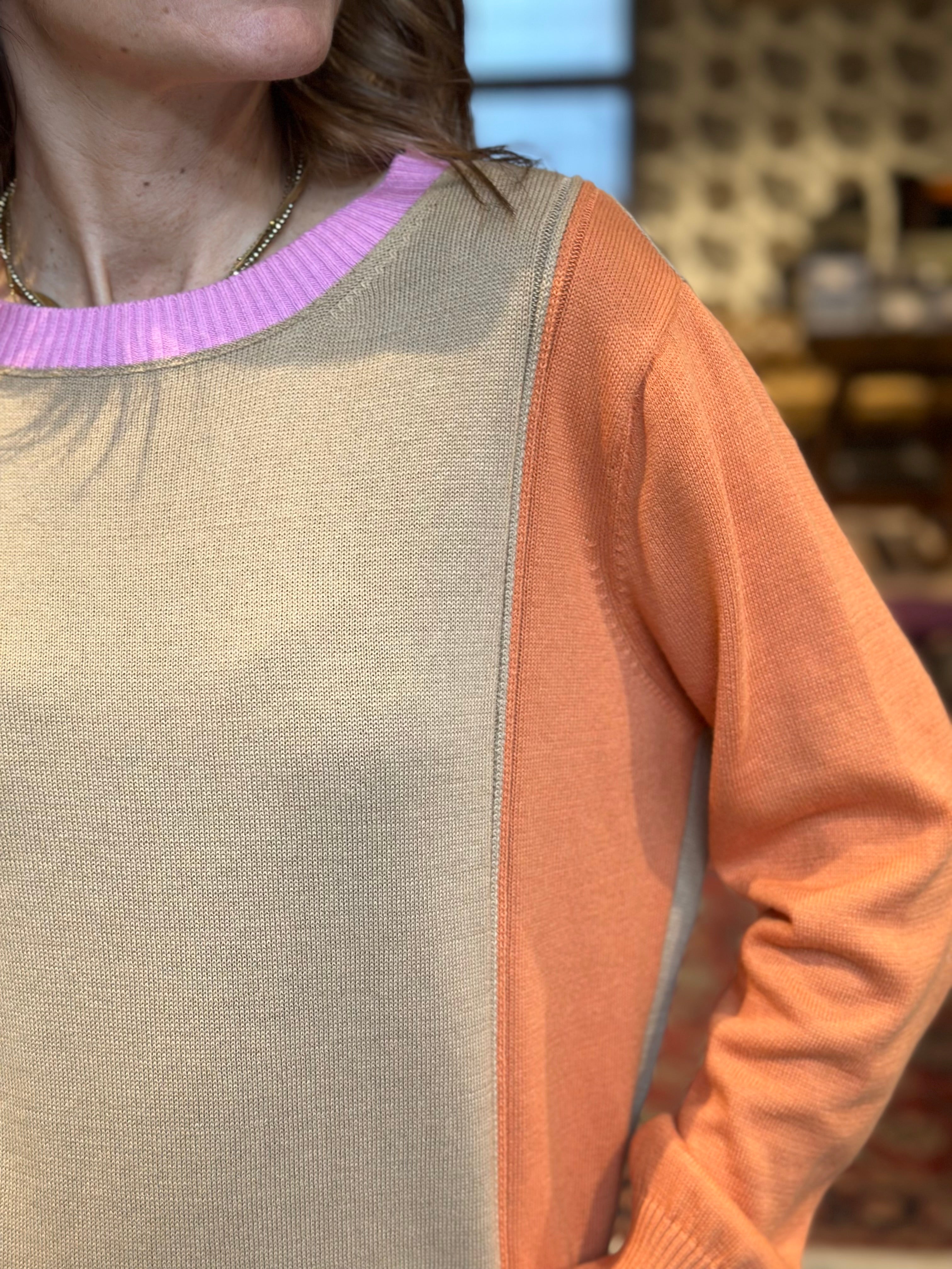 Maglia Color - Block Camel _ MI.LE.for soku