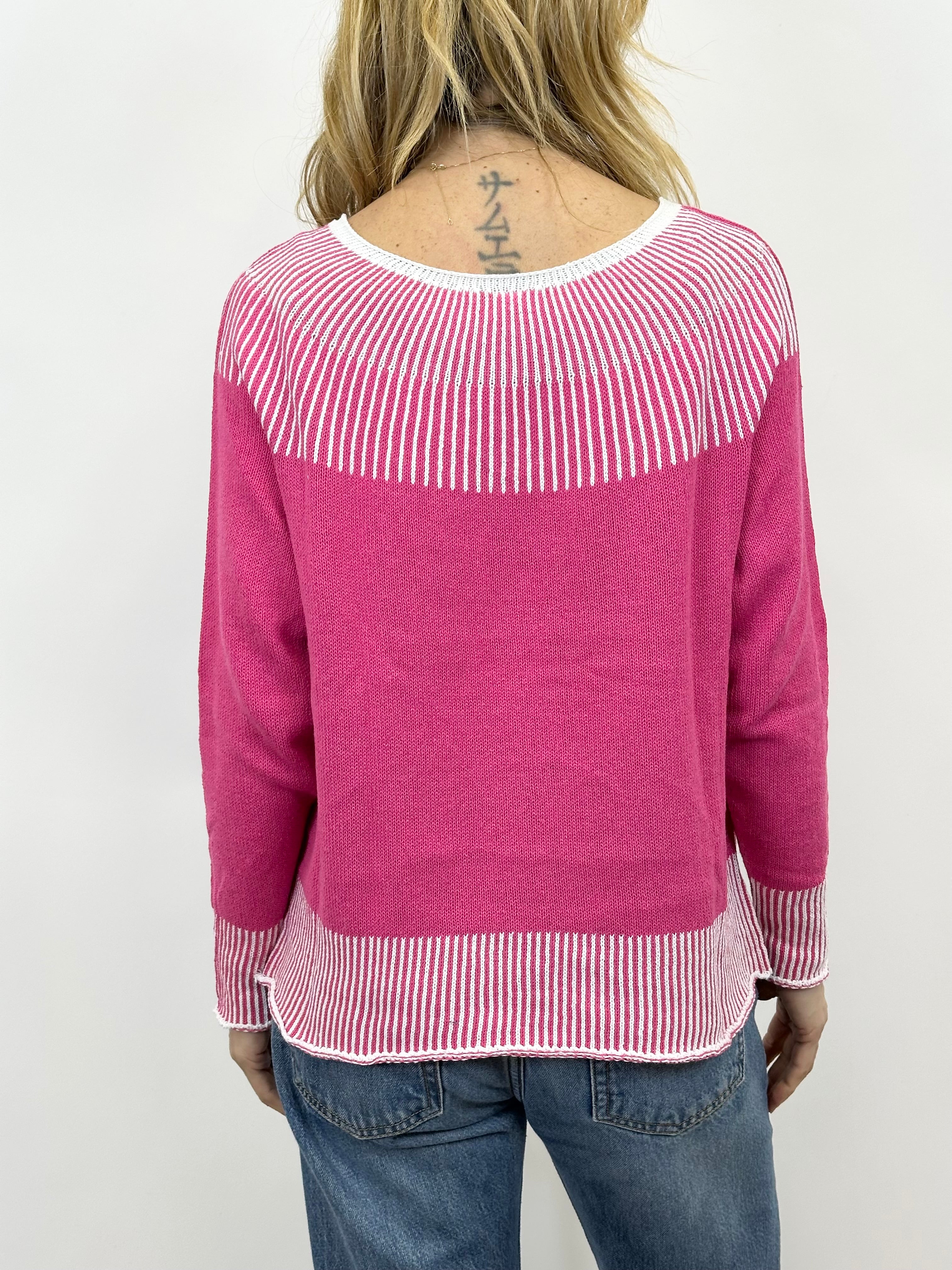 Maglia Rifinitura a Contrasto Orchidea _ MI.LE. for soku