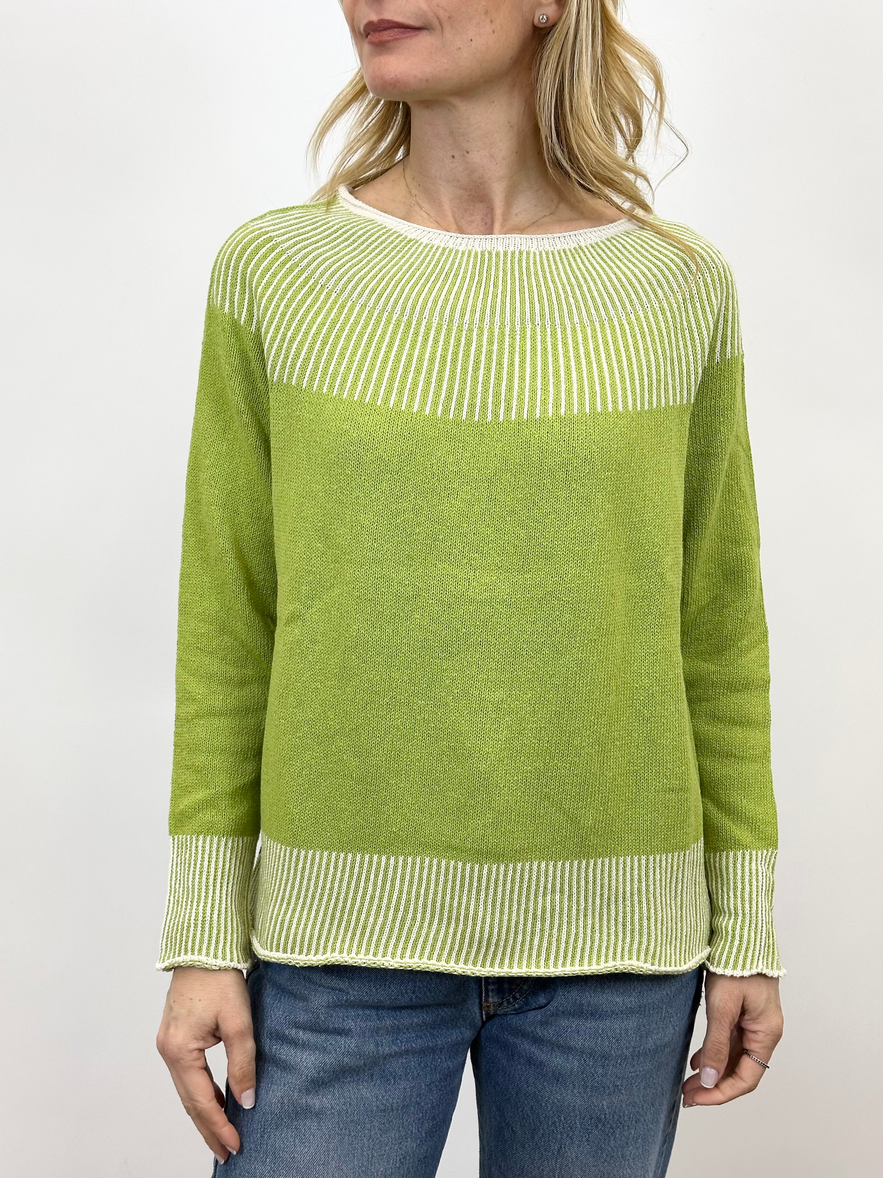 Maglia Rifinitura a Contrasto Verde _ MI.LE. for soku