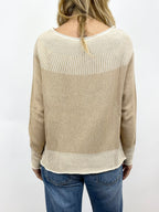 Maglia Rifinitura a Contrasto Beige _ MI.LE. for soku