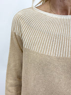 Maglia Rifinitura a Contrasto Beige _ MI.LE. for soku