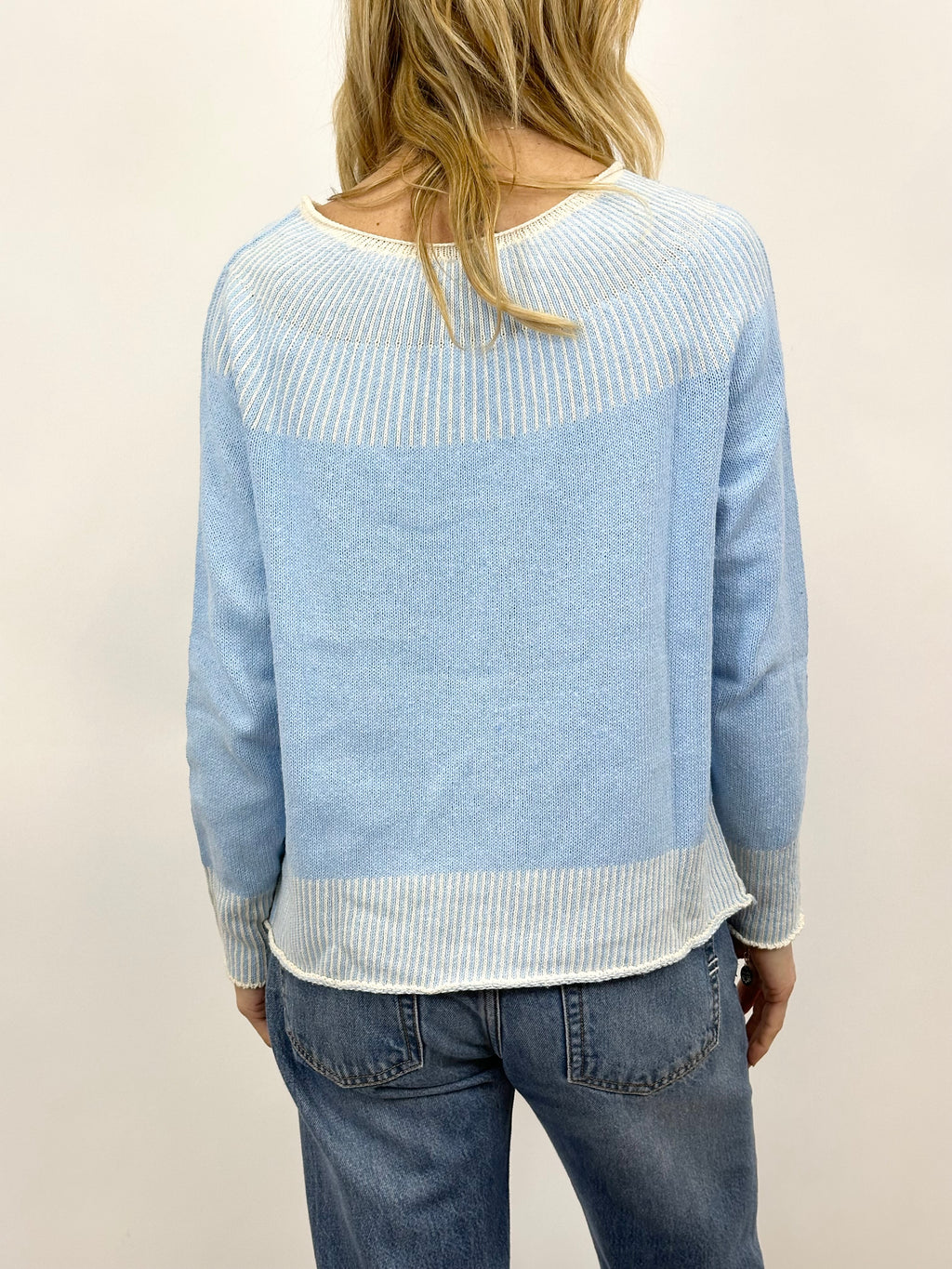 Maglia Rifinitura a Contrasto Cielo _ MI.LE. for soku