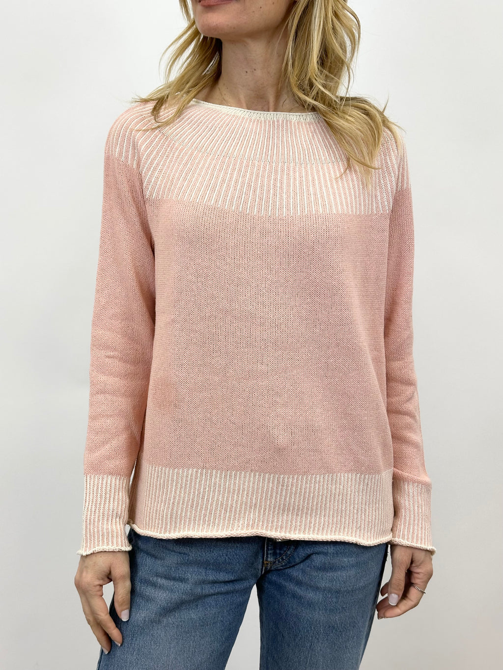 Maglia Rifinitura a Contrasto Cipria _ MI.LE. for soku