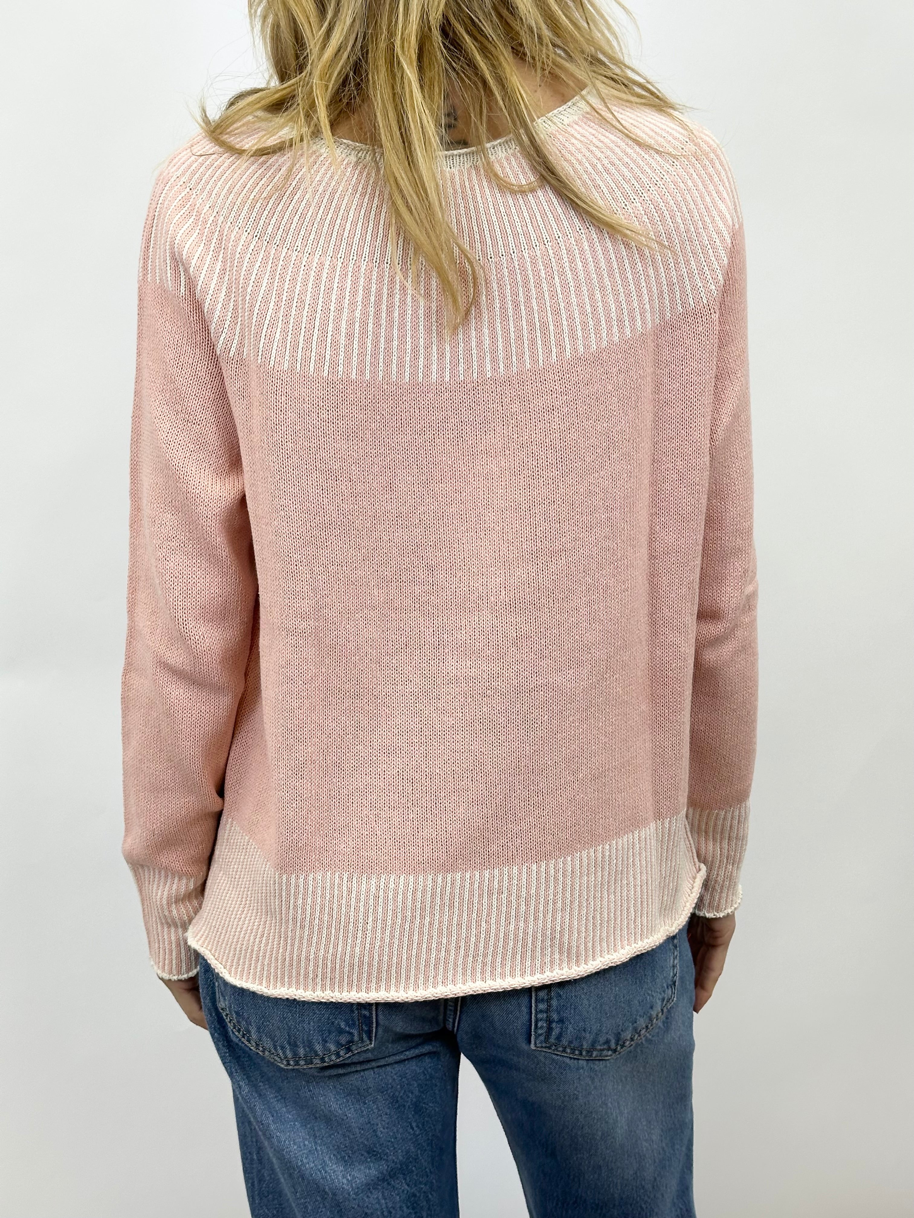 Maglia Rifinitura a Contrasto Cipria _ MI.LE. for soku