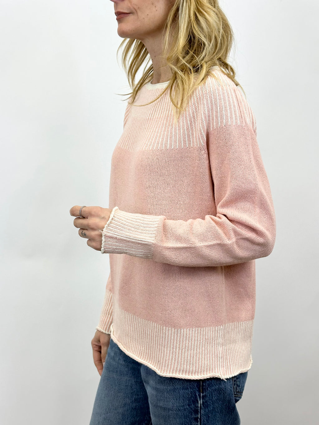 Maglia Rifinitura a Contrasto Cipria _ MI.LE. for soku