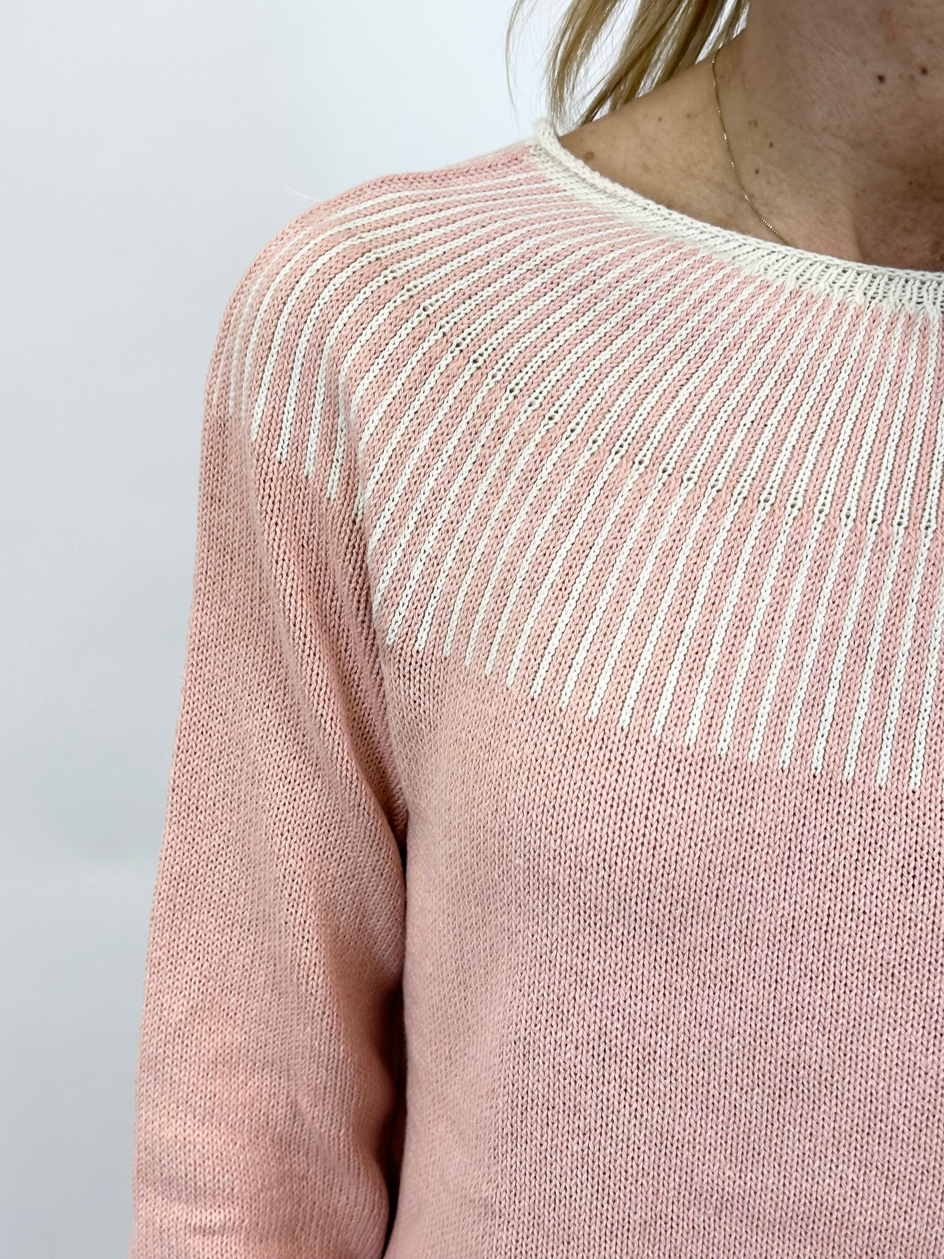 Maglia Rifinitura a Contrasto Cipria _ MI.LE. for soku