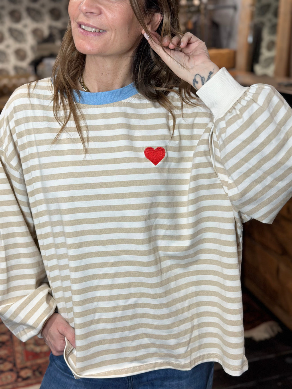 Maglia Cuore Beige _ MI.LE. for soku