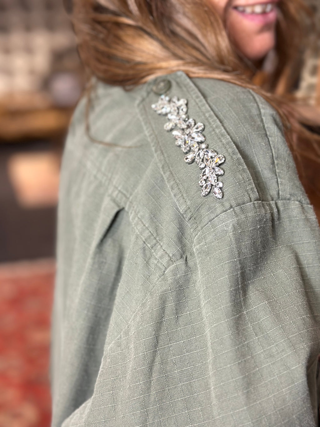 Camicia Militare con Strass _ Myastreet
