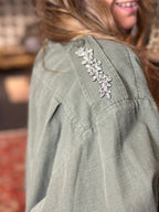Camicia Militare con Strass _ Myastreet