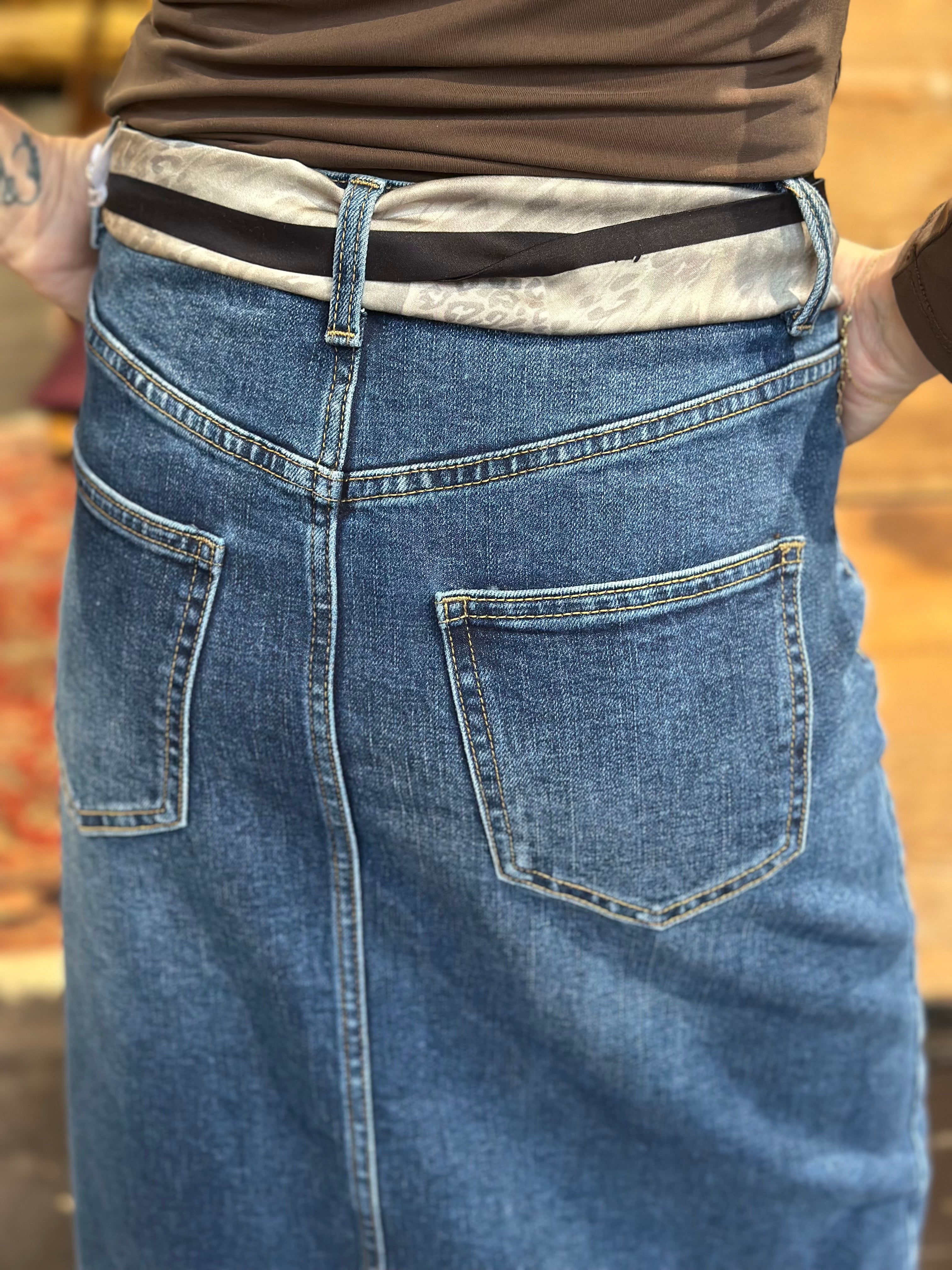 Gonna Denim + Foular _ Myastreet