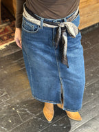 Gonna Denim + Foular _ Myastreet