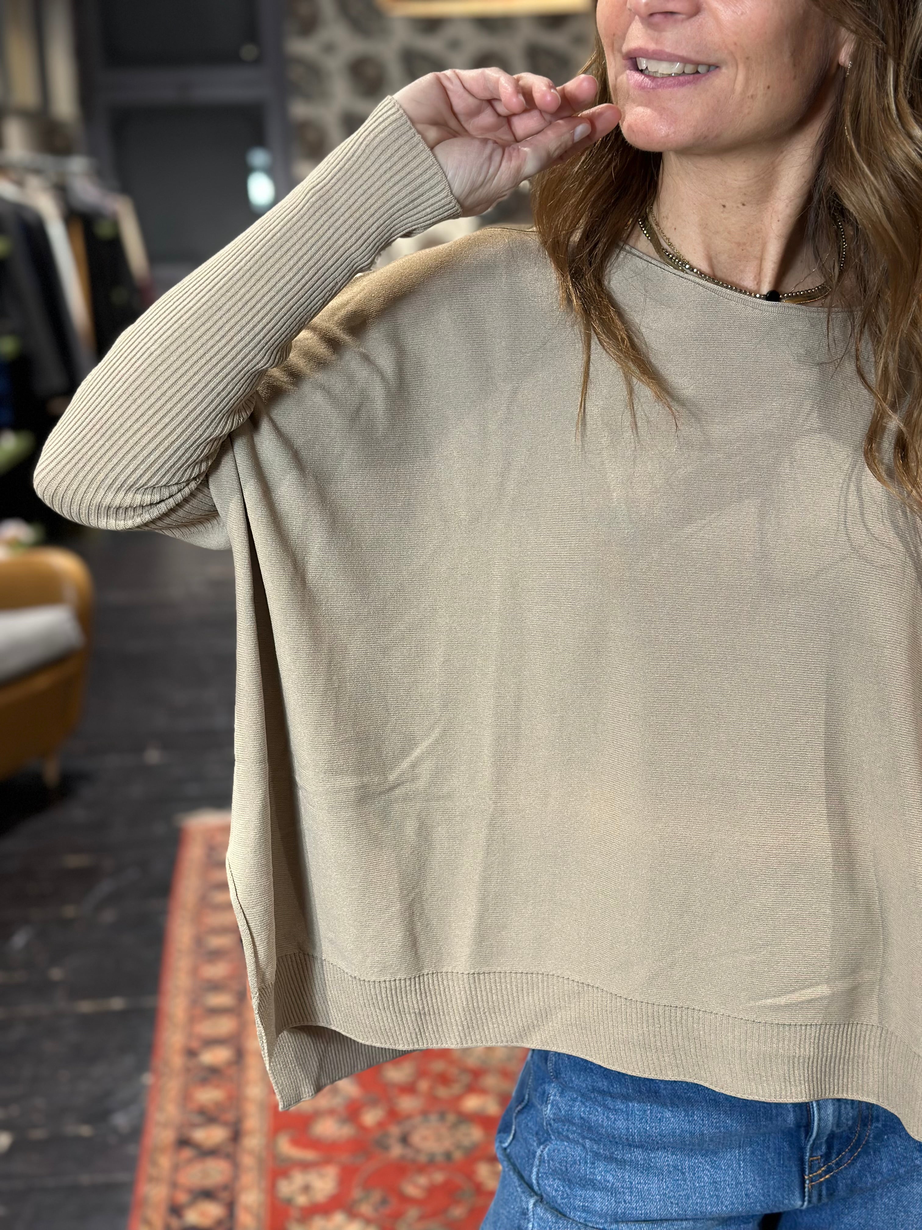 Maglia Manica Intera Beige _ MI.LE. for soku