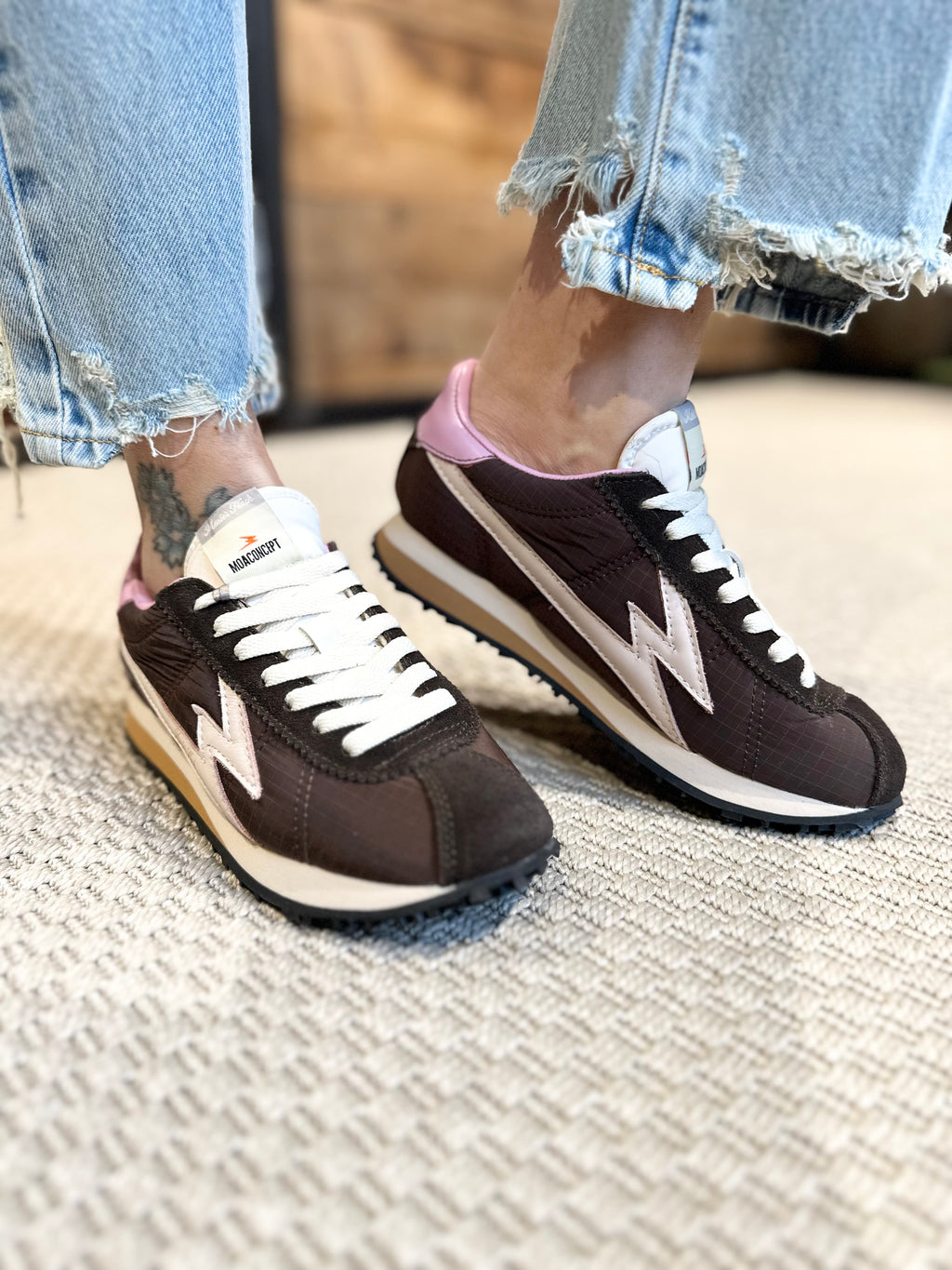 Sneaker Nylon Marrone _ Moaconcept