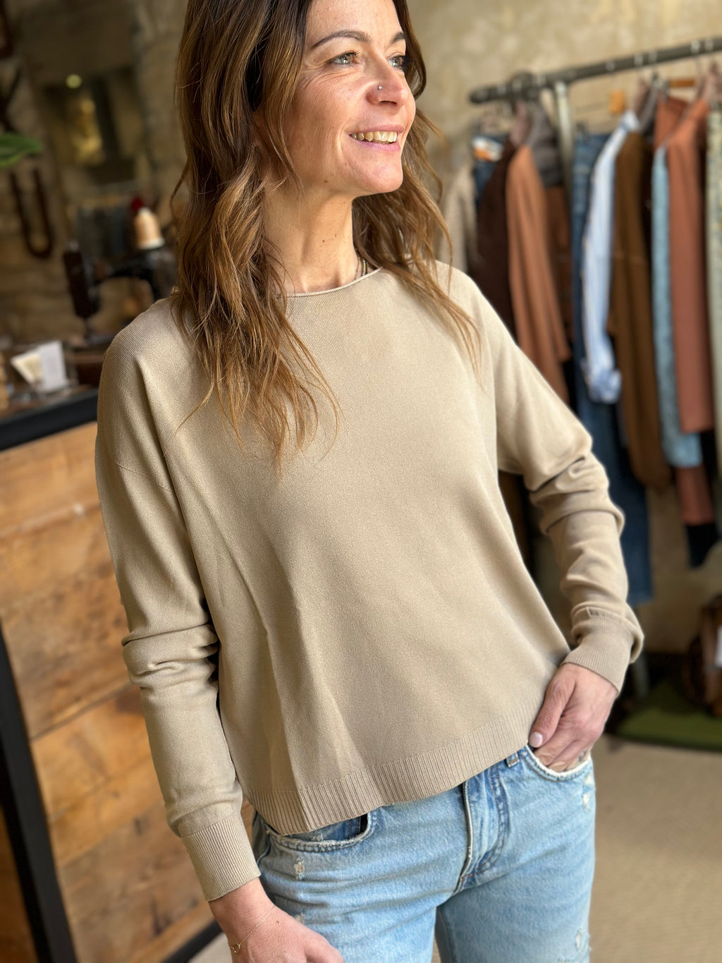 Scollo Barca Beige _ MI.LE.for soku