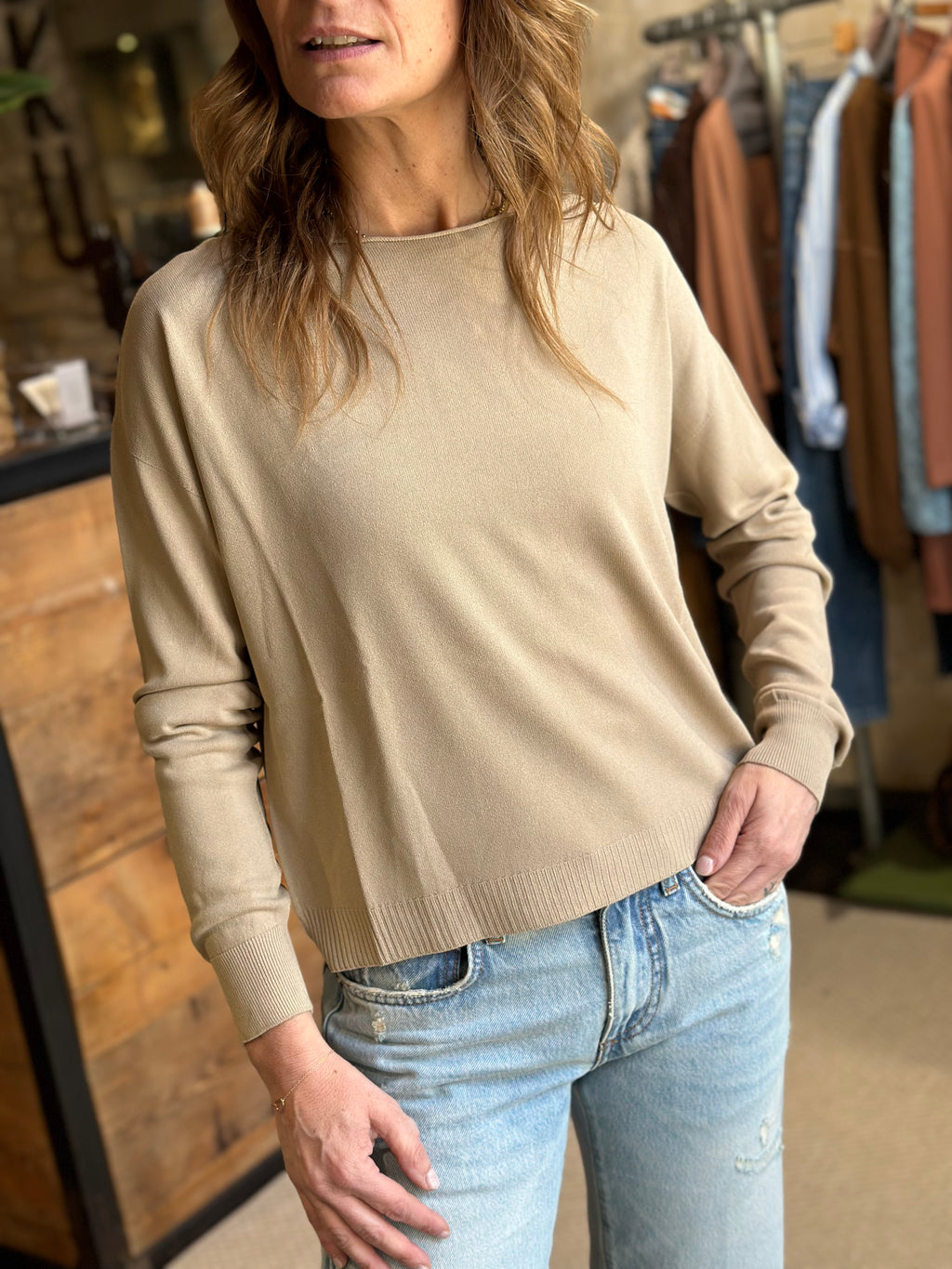 Scollo Barca Beige _ MI.LE.for soku