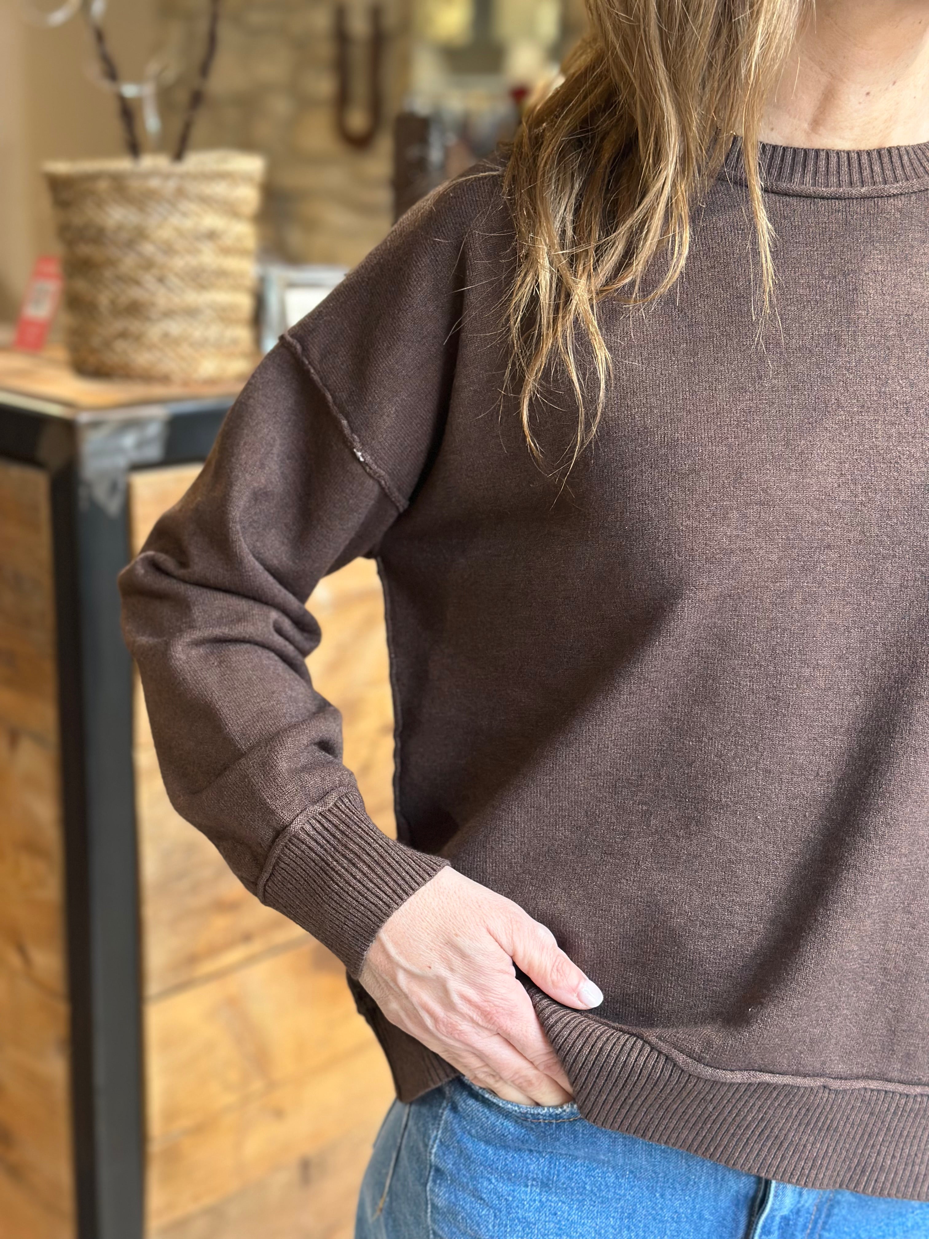 Maglia Cuciture Marrone _ MI.LE. for soku