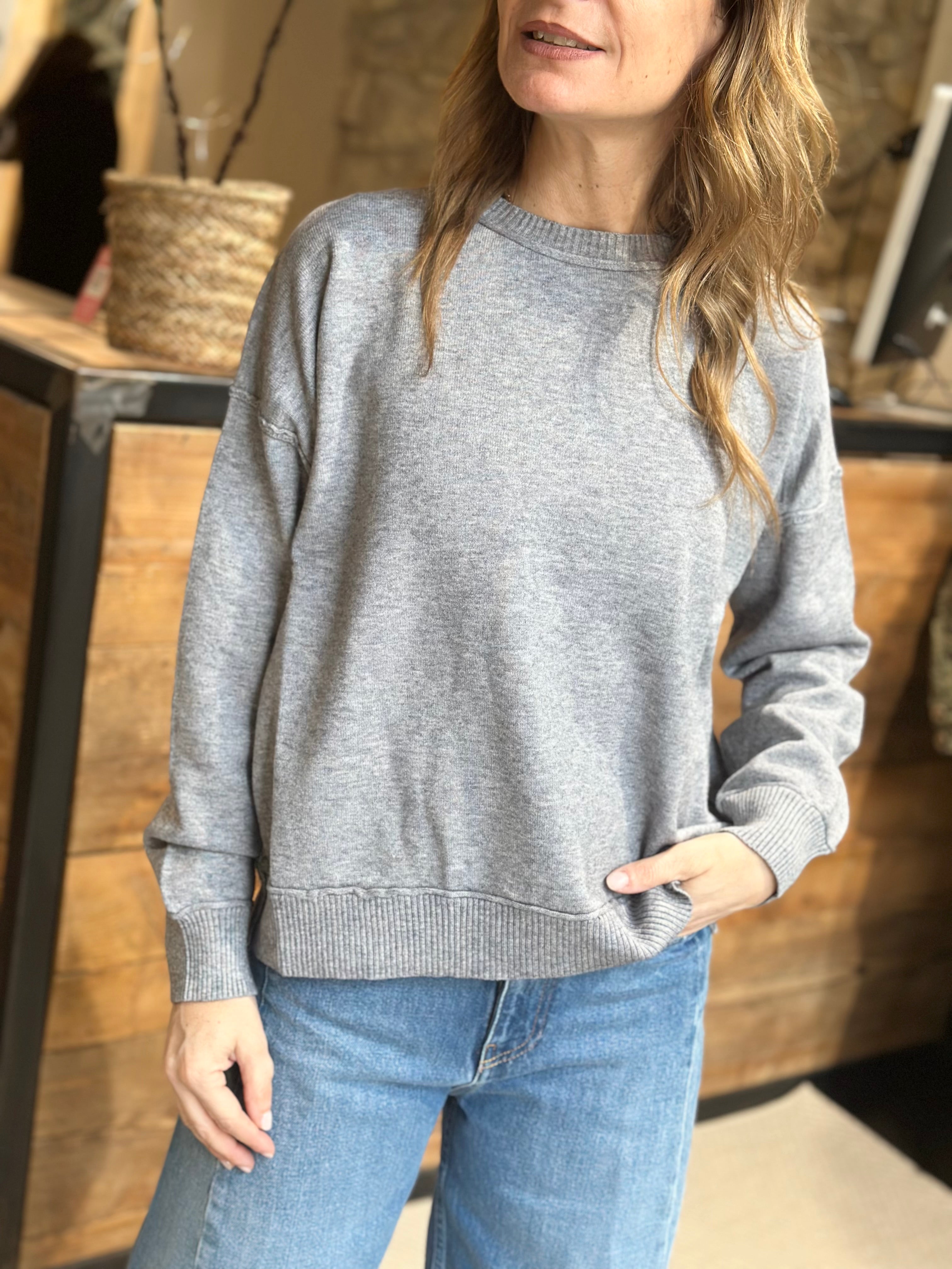 Maglia Cuciture Grigio _ MI.LE. for soku