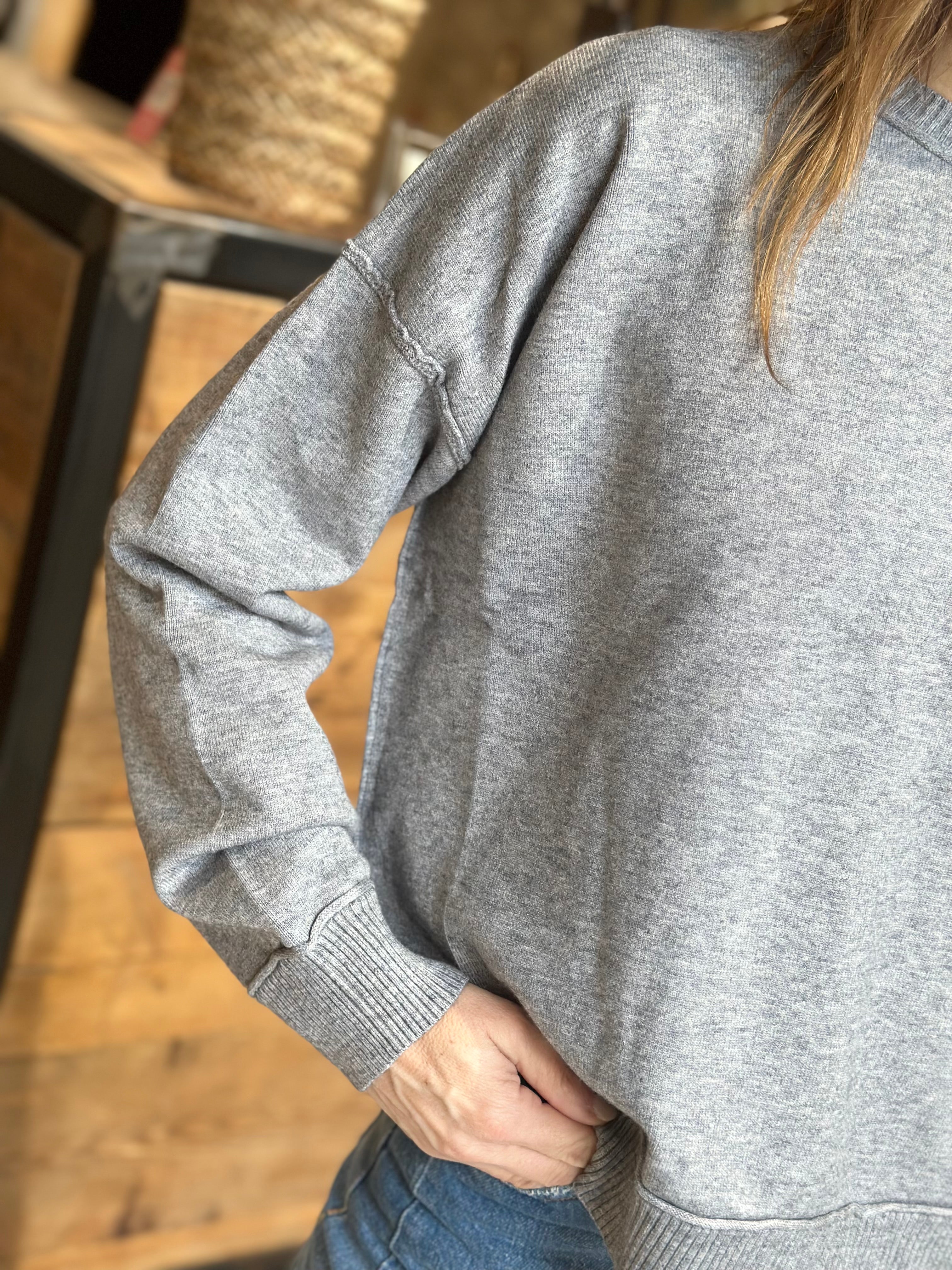 Maglia Cuciture Grigio _ MI.LE. for soku