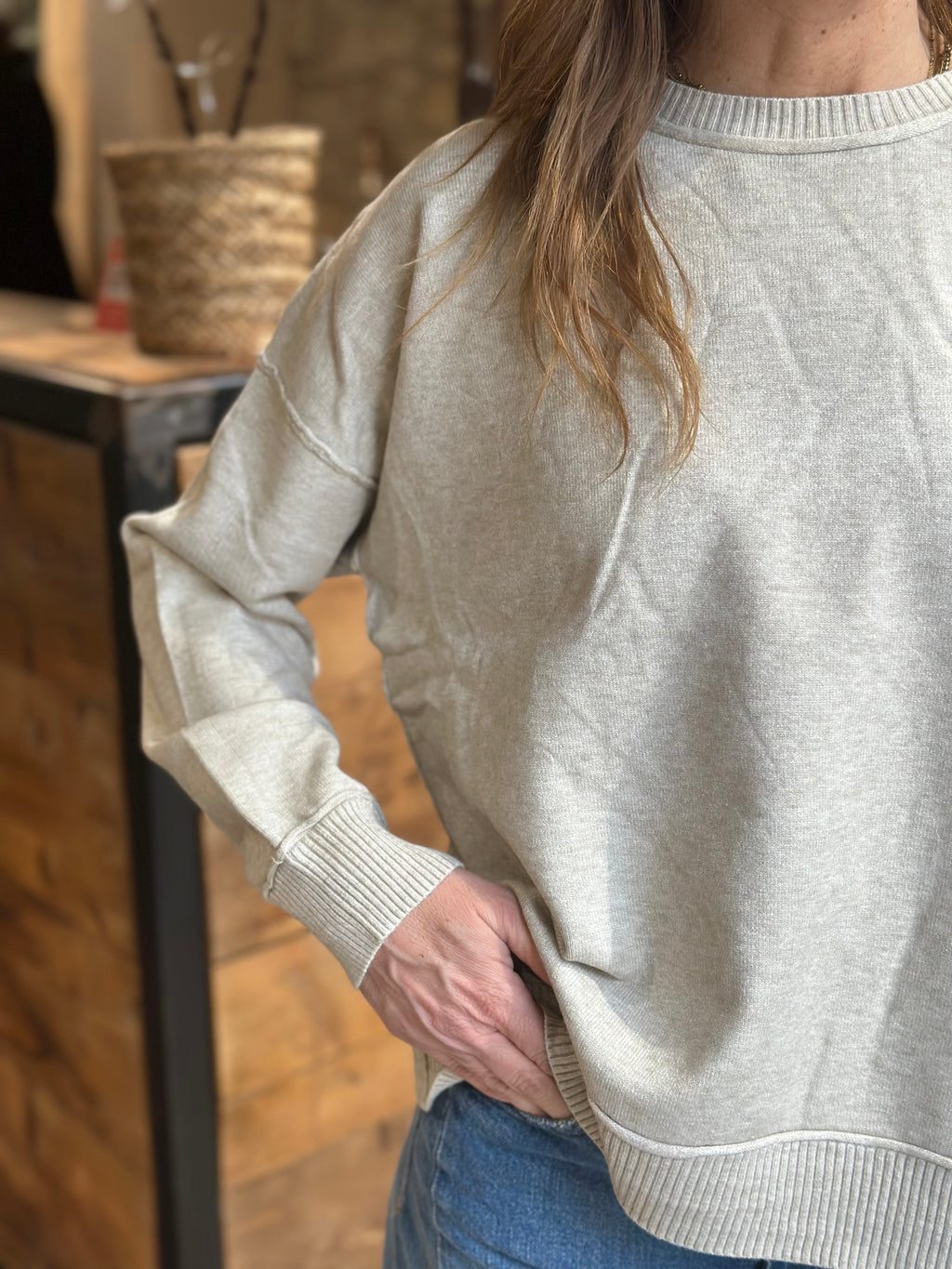 Maglia Cuciture Beige _ MI.LE. for soku
