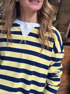 T-Shirt Over rigata Giallo _ MI.LE. for soku