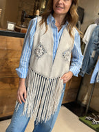 Gilet Effetto Suede Gesso _ MI.LE. for soku