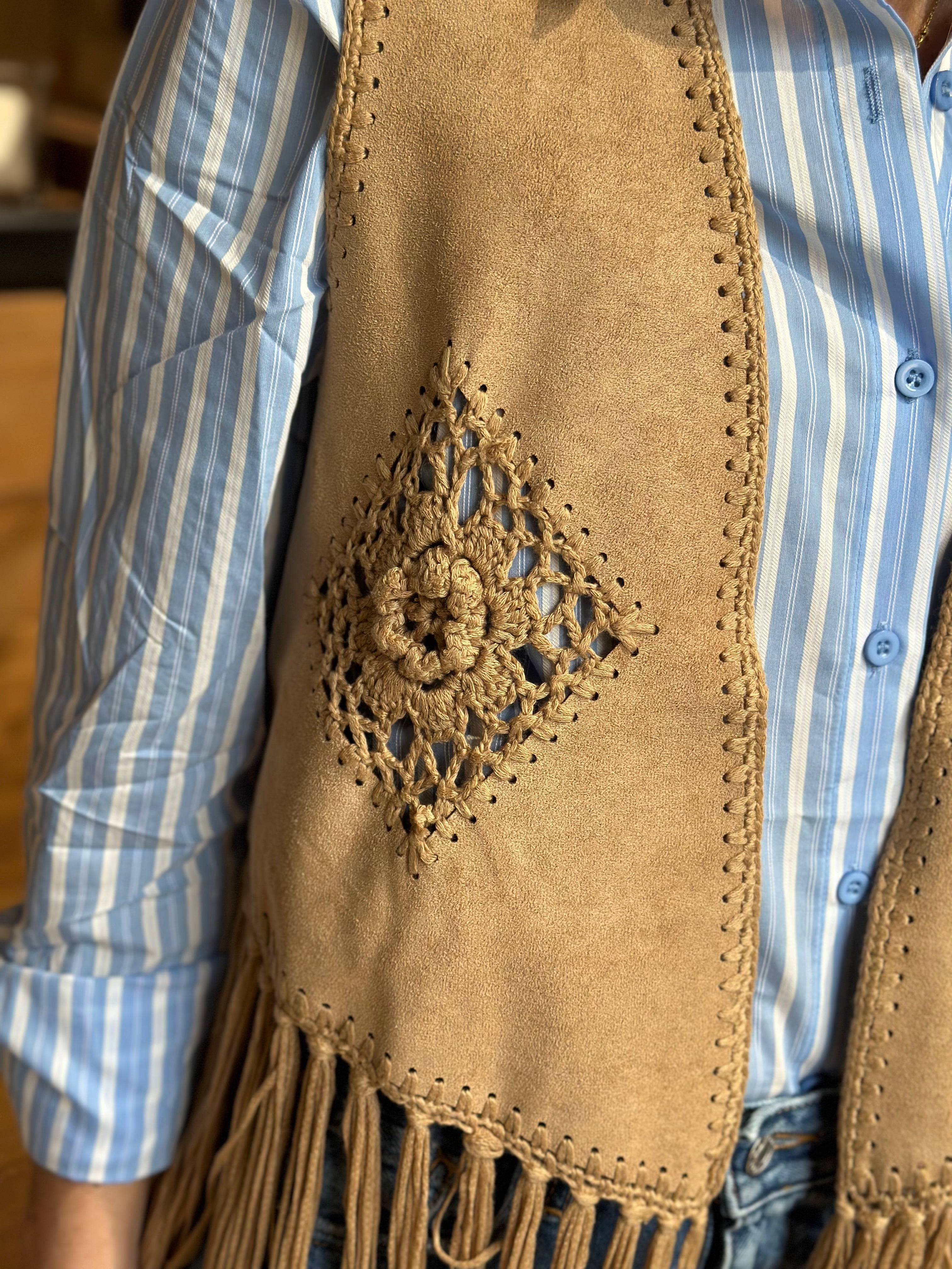 Gilet Effetto Suede Beige _ MI.LE. for soku