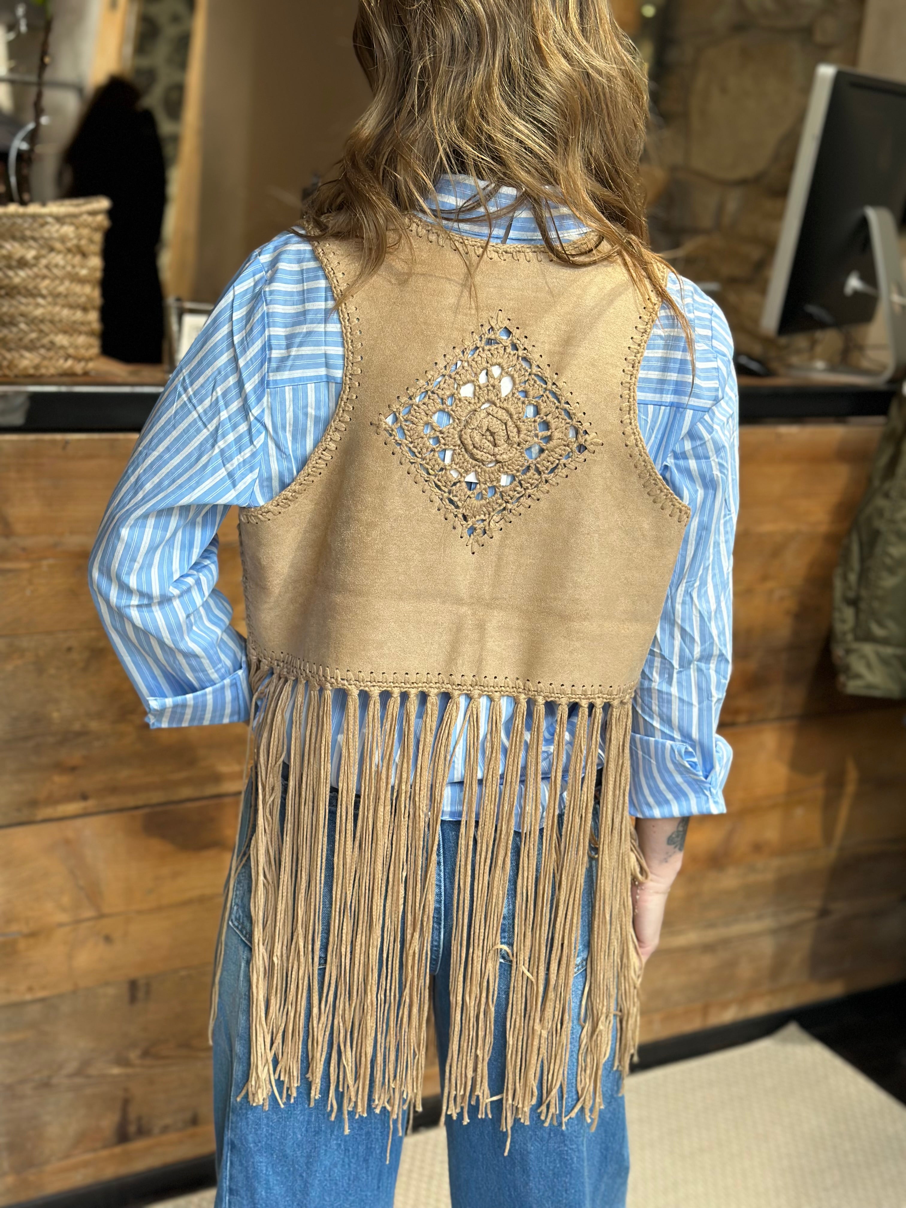 Gilet Effetto Suede Beige _ MI.LE. for soku