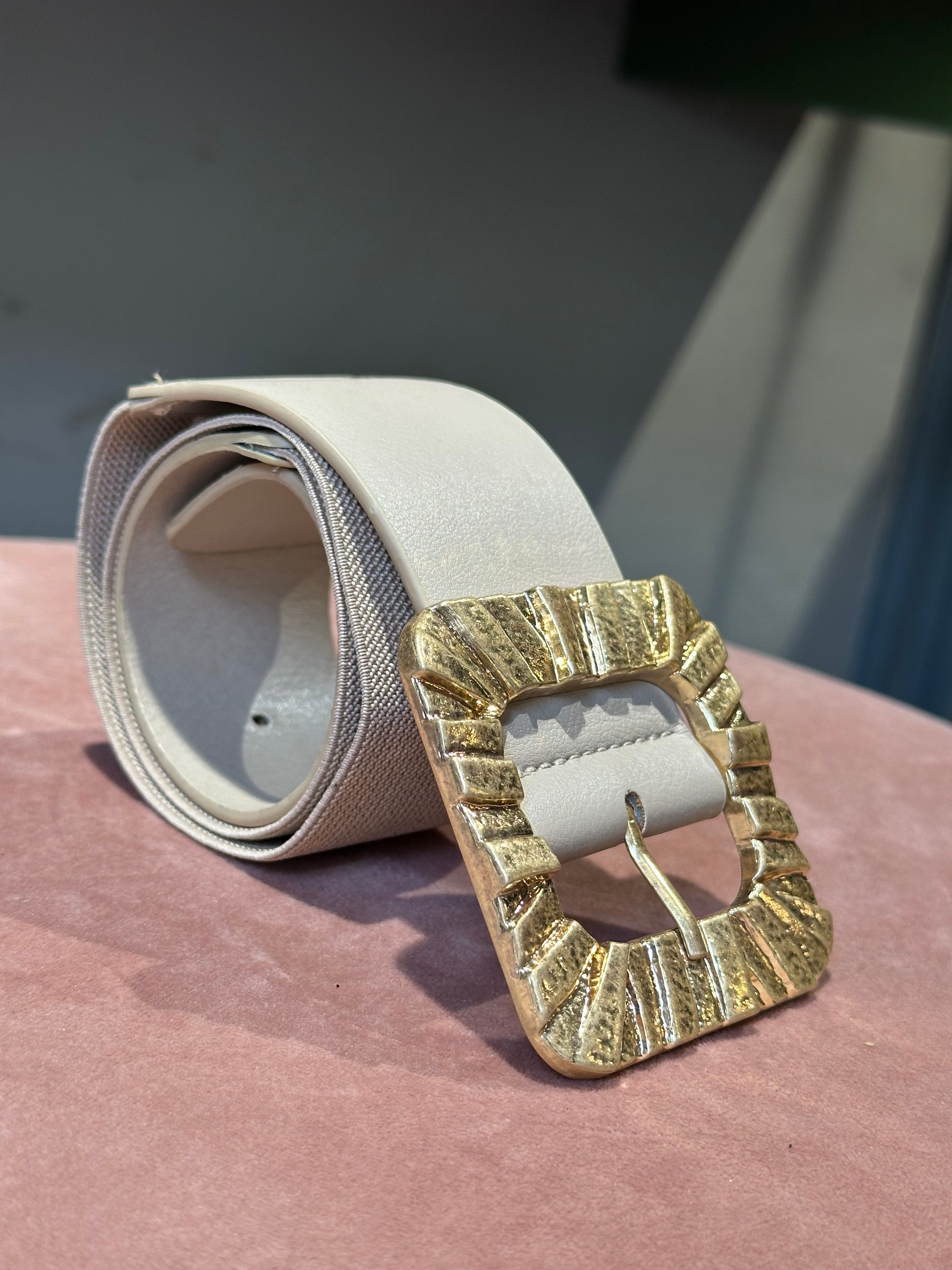 Cintura Panna Fibbia Oro _ Soku