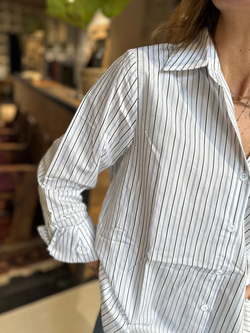 Camicia Rigata Nera _ MI.LE. for soku