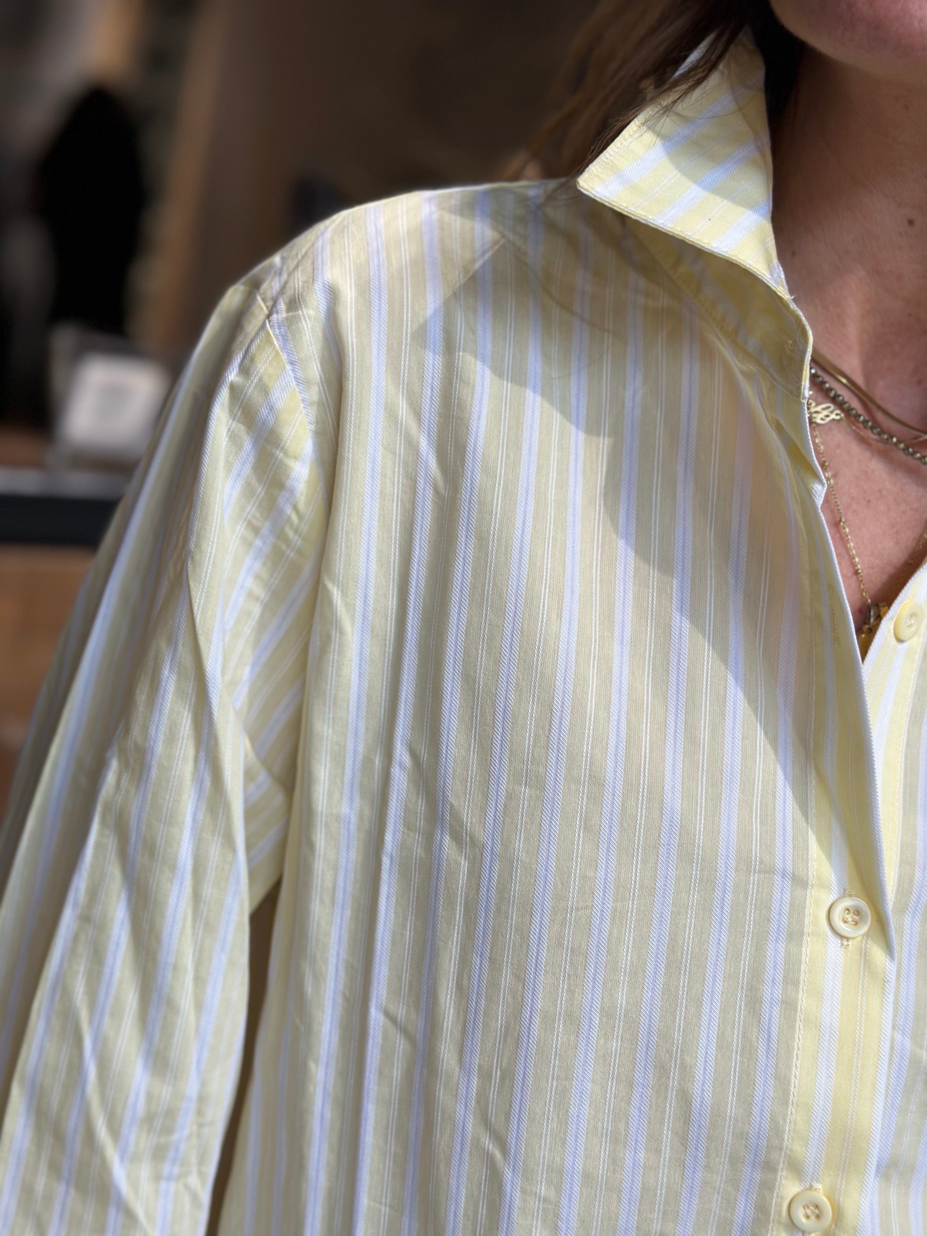 Camicia Rigata Gialla _ MI.LE. for soku