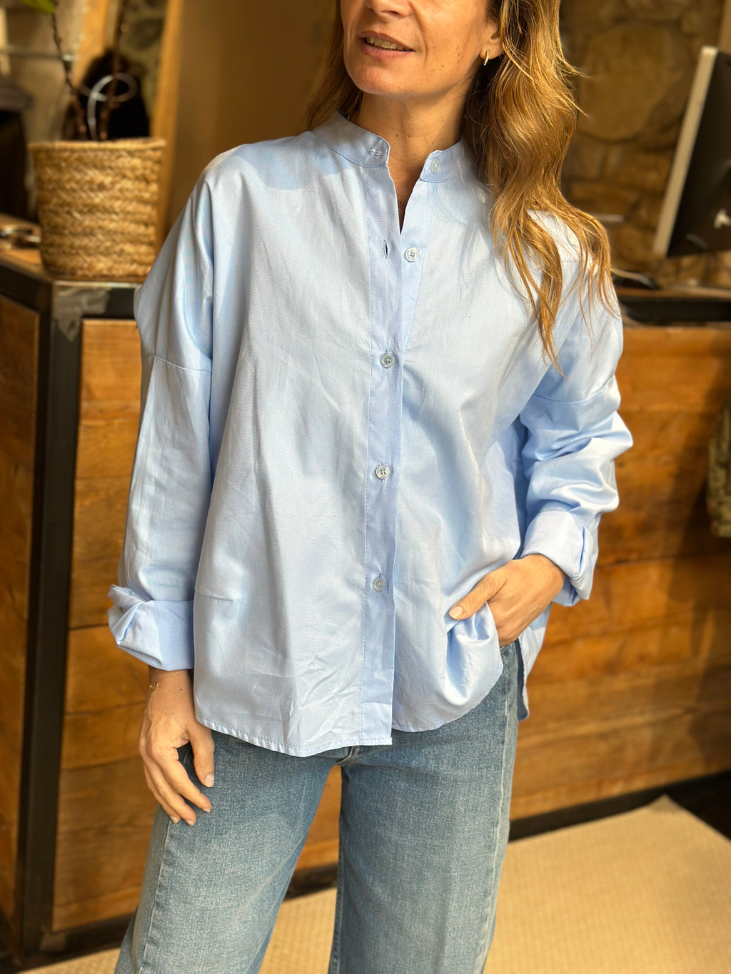 Camicia Oxford Celeste _ Karma