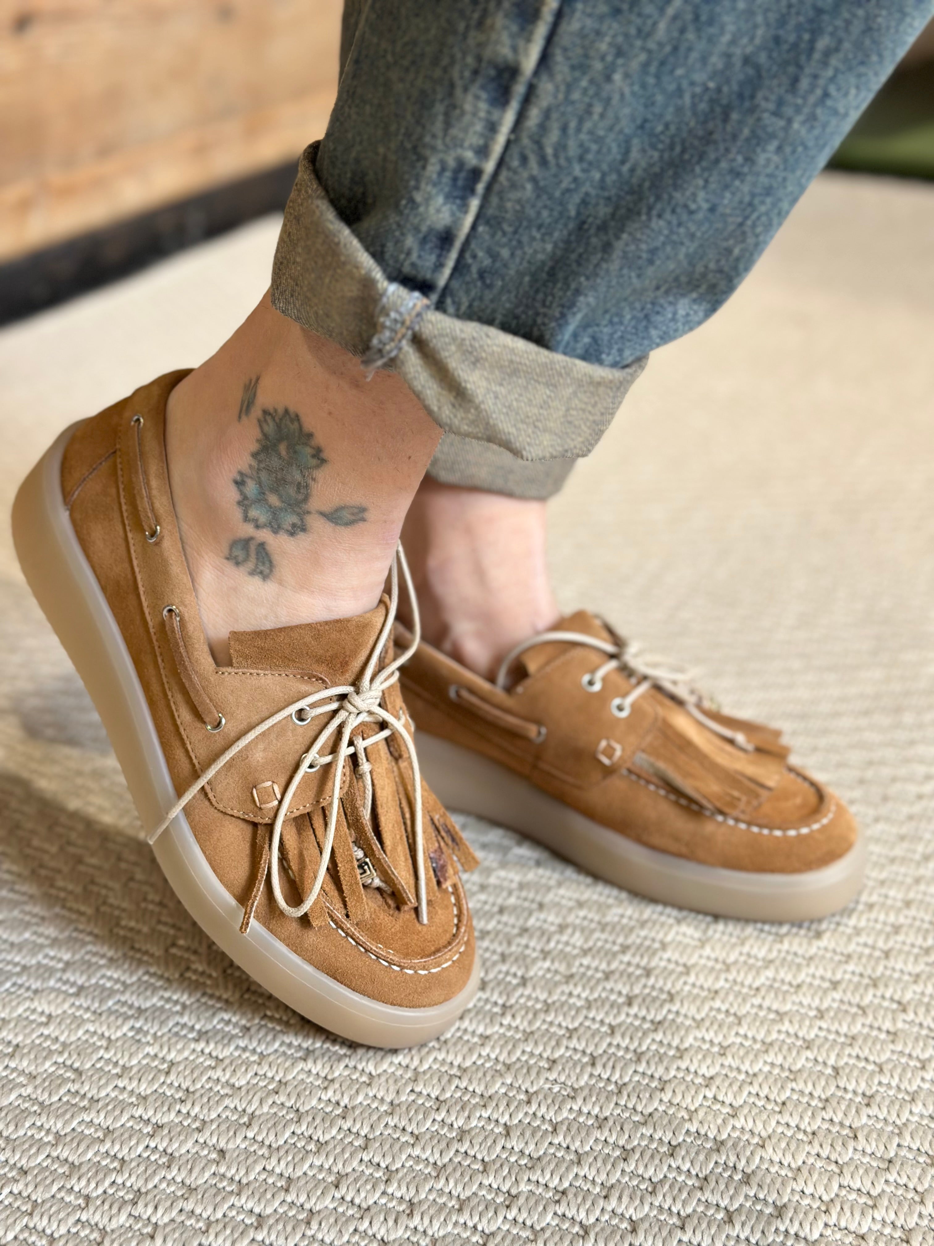 Scarpa Scamosciata frange _ Mèlinè