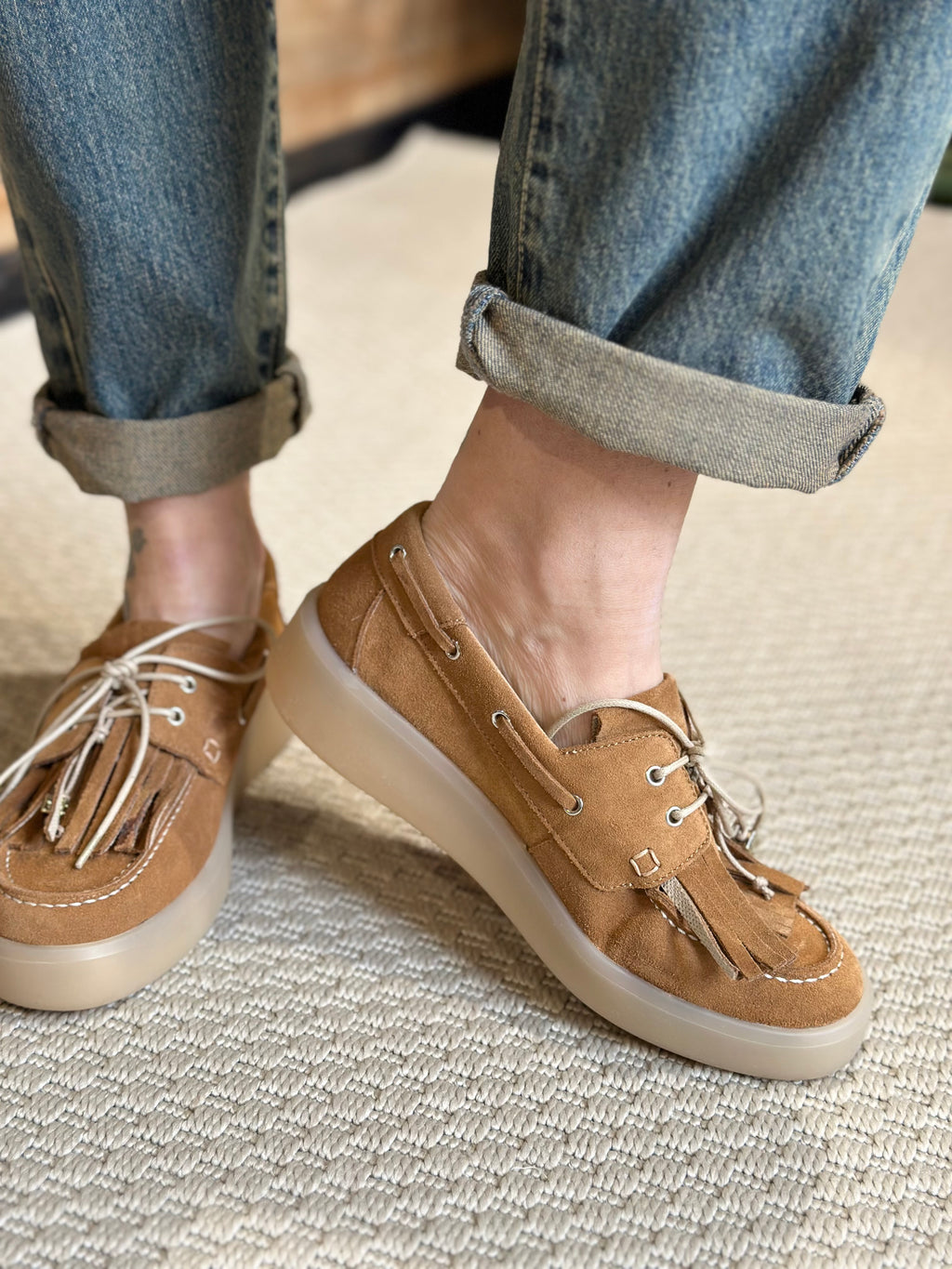 Scarpa Scamosciata frange _ Mèlinè