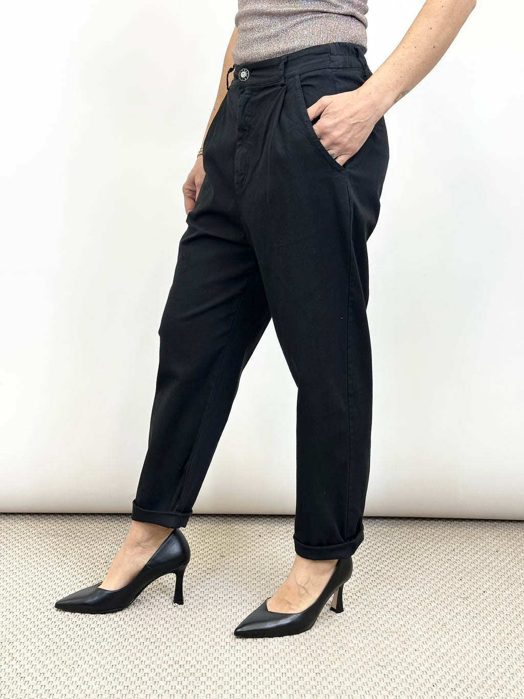 Pantalone Baggy Nero _ MI.LE. for soku