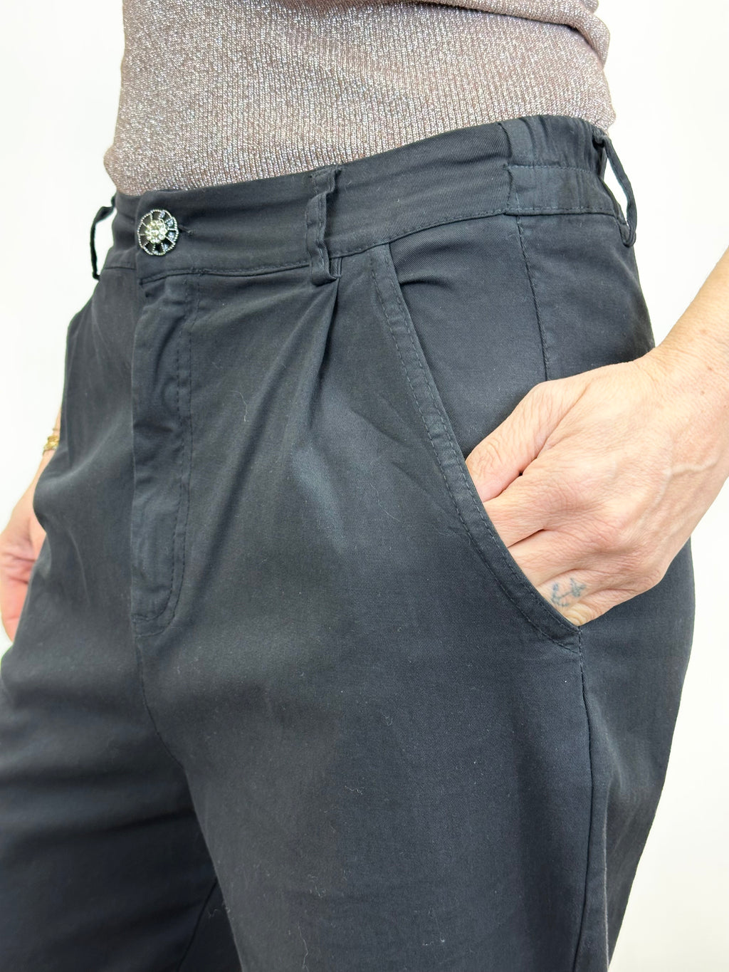 Pantalone Baggy Nero _ MI.LE. for soku