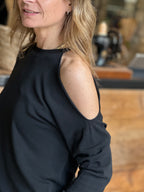Maglia Cout-Out Nero _ Souvenir