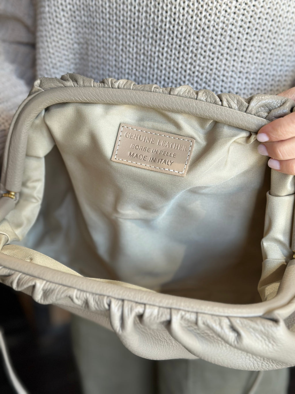 Borsa Clutch Beige _ Soku