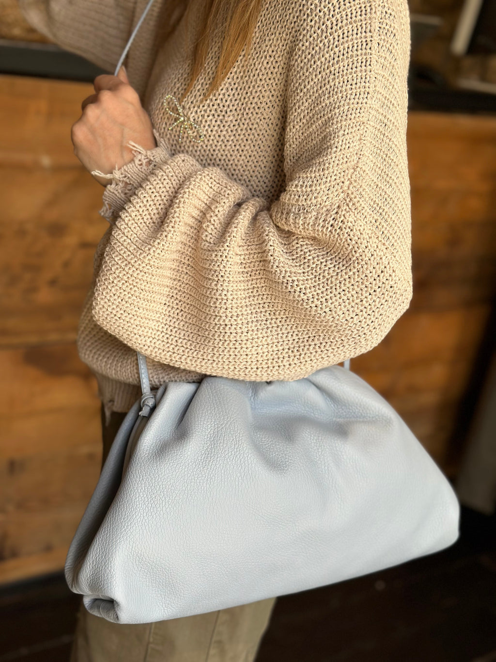 Borsa Clutch Celeste _ Soku