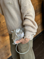 Borsa Clutch Piccola Argento _ Soku