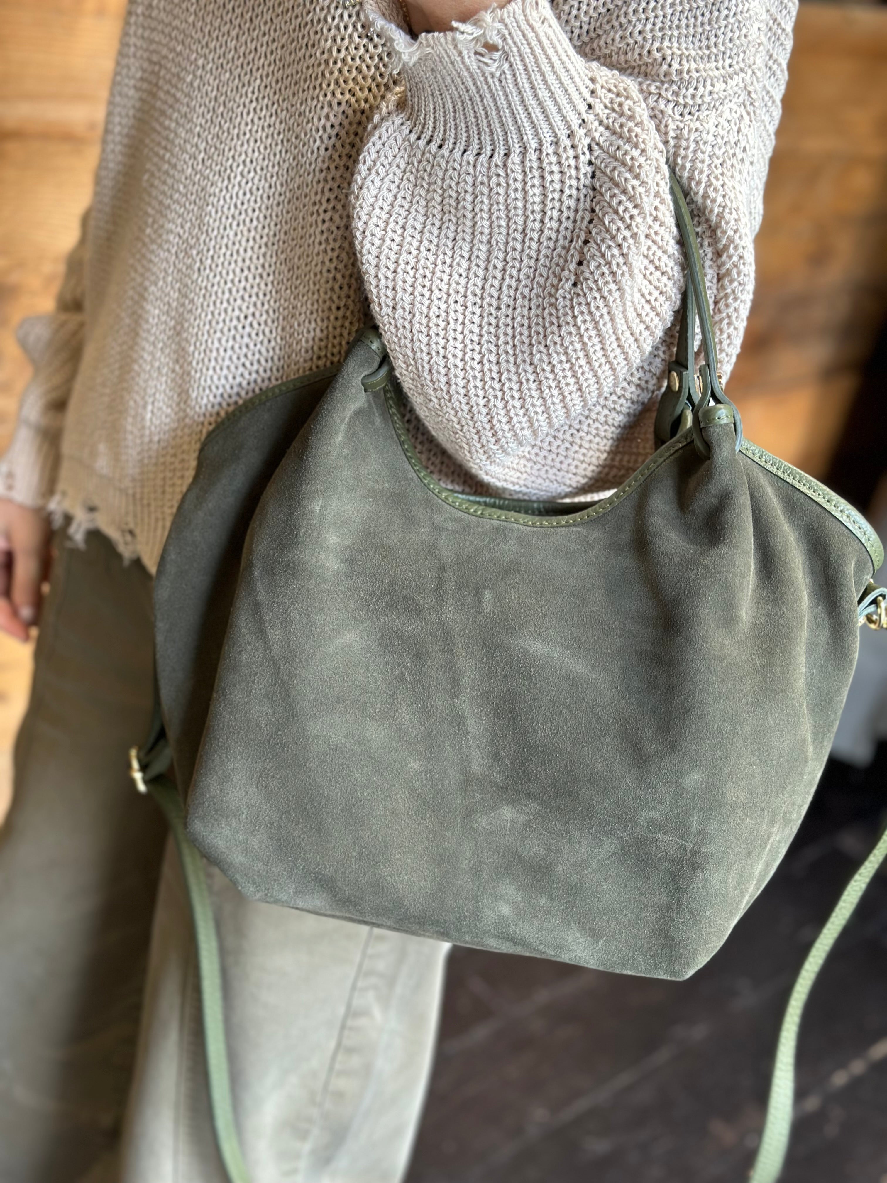 Borsa Suede Verde _ Soku