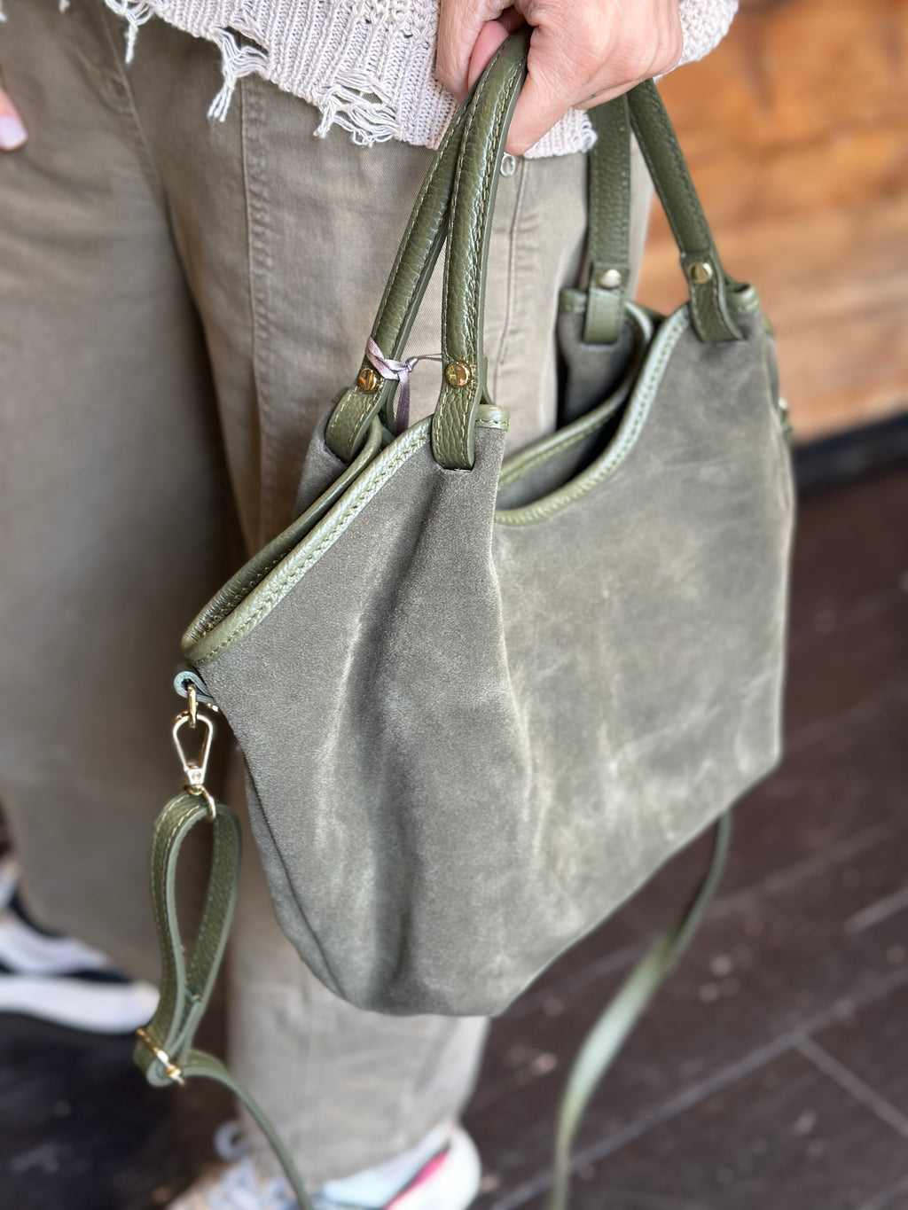 Borsa Suede Verde _ Soku