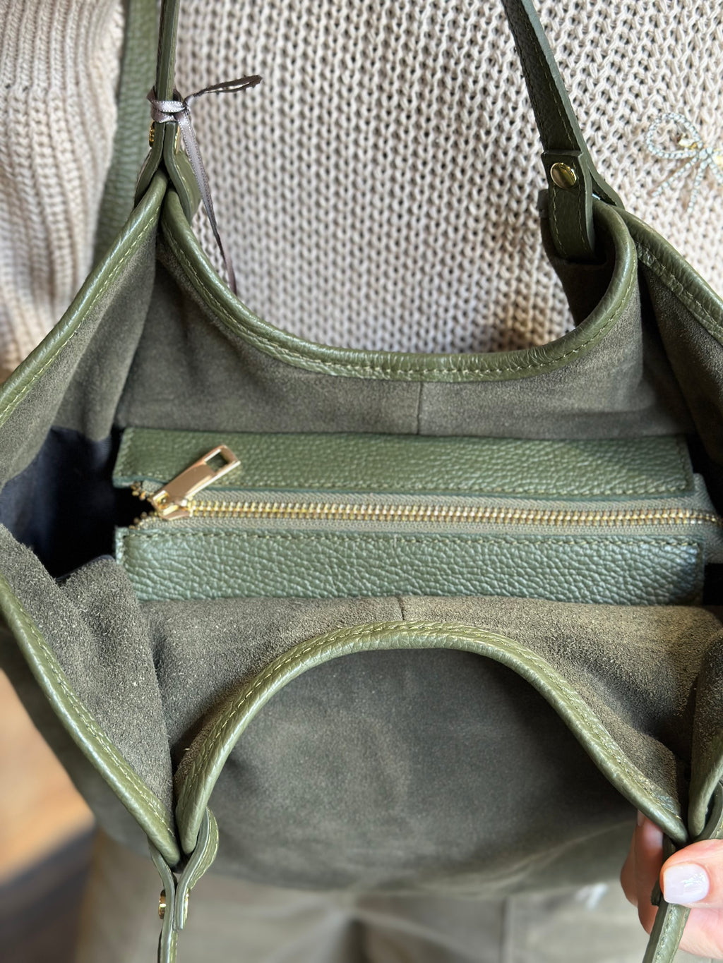 Borsa Suede Verde _ Soku