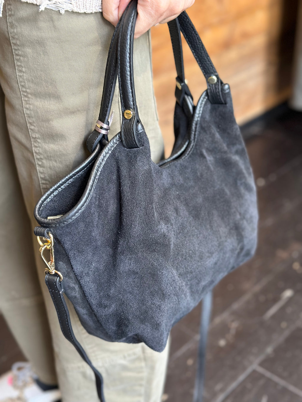 Borsa Suede Nero _ Soku