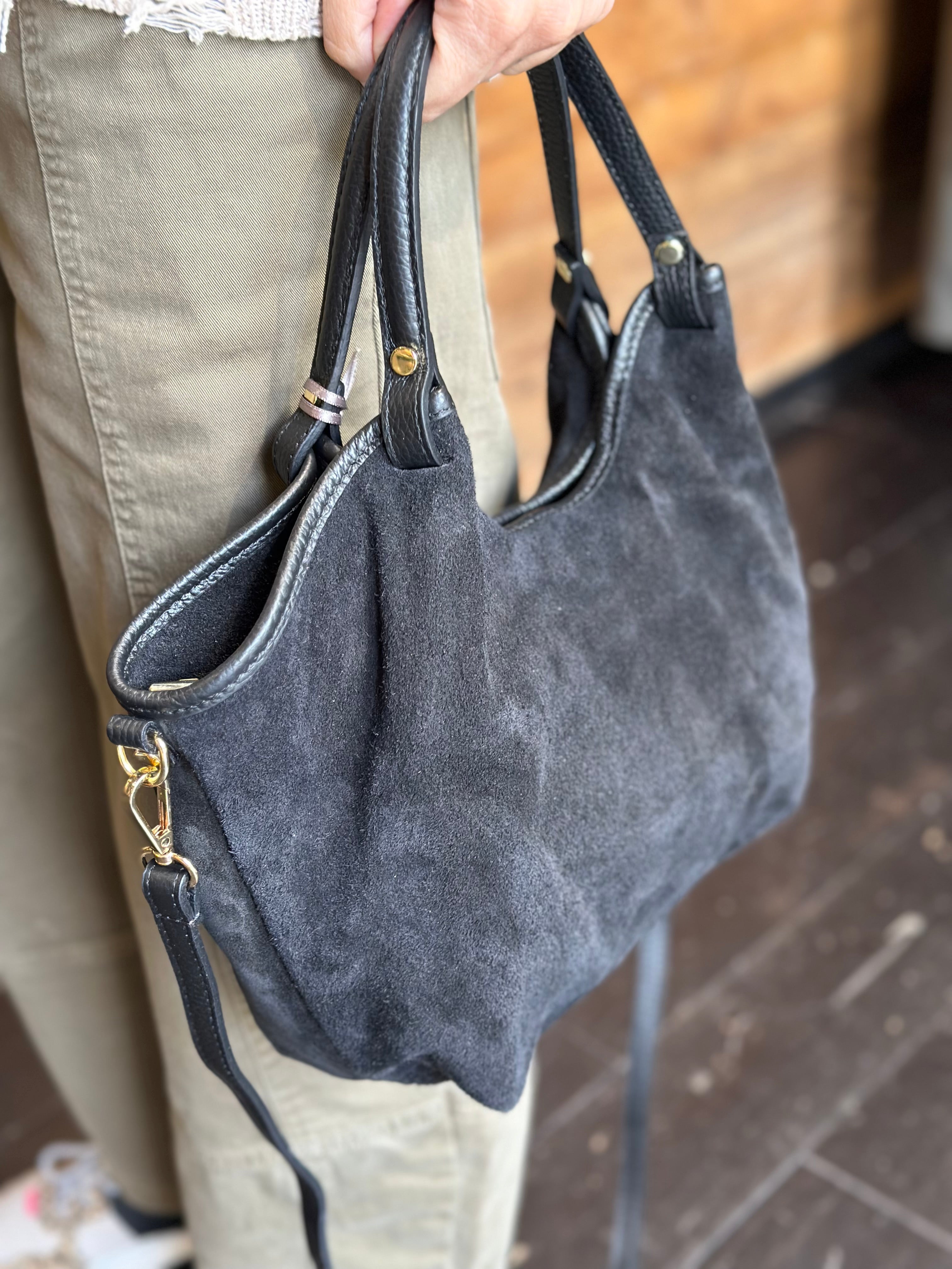 Borsa Suede Nero _ Soku
