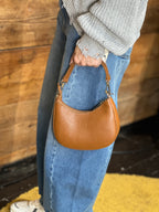 Borsa Mezzaluna Cuoio