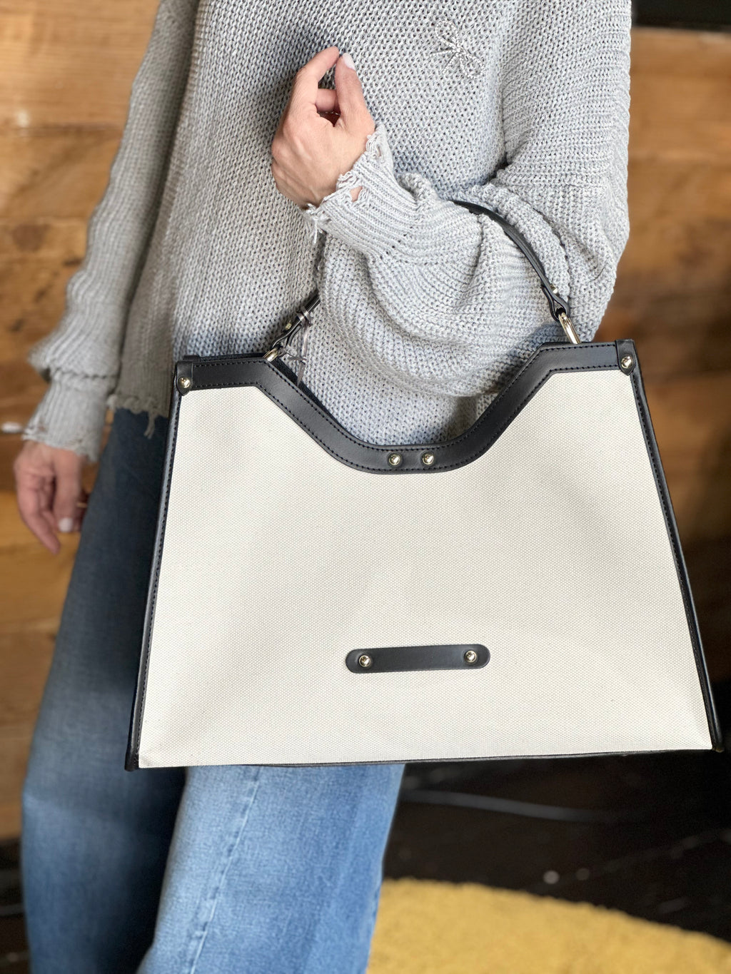 Borsa Canvas e Pelle _ Soku